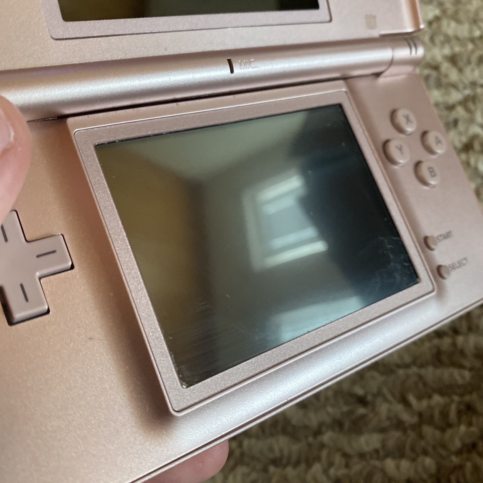 Nintendo DS Lite Metallic Rose Pink Handheld USG-001 W/ Charger Tested USA
