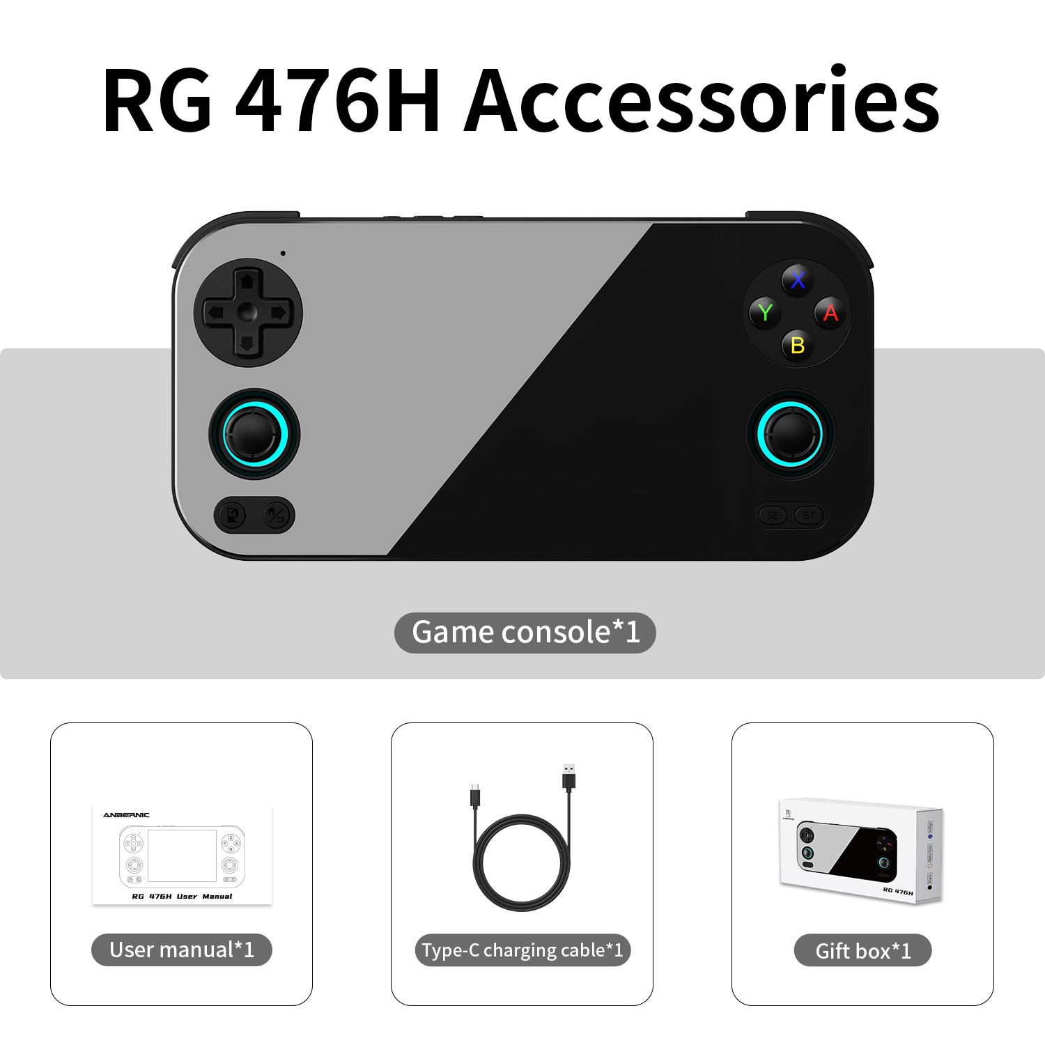ANBERNIC RG 476H Handheld Game Console RG476H Android13 5000mAh 4.7-inch Gifts