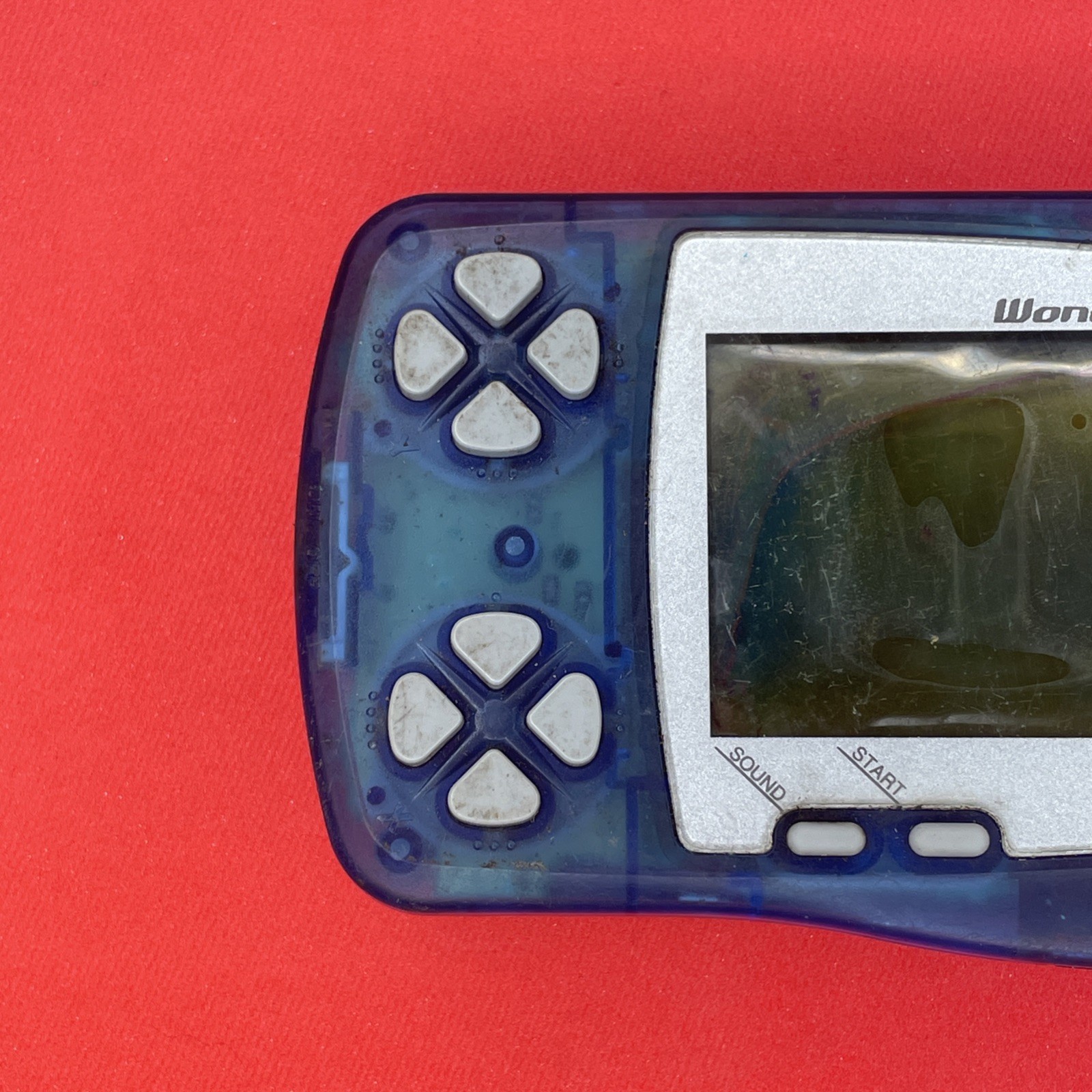Bandai Wonderswan Clear Blue SW-001 for Parts or Repair
