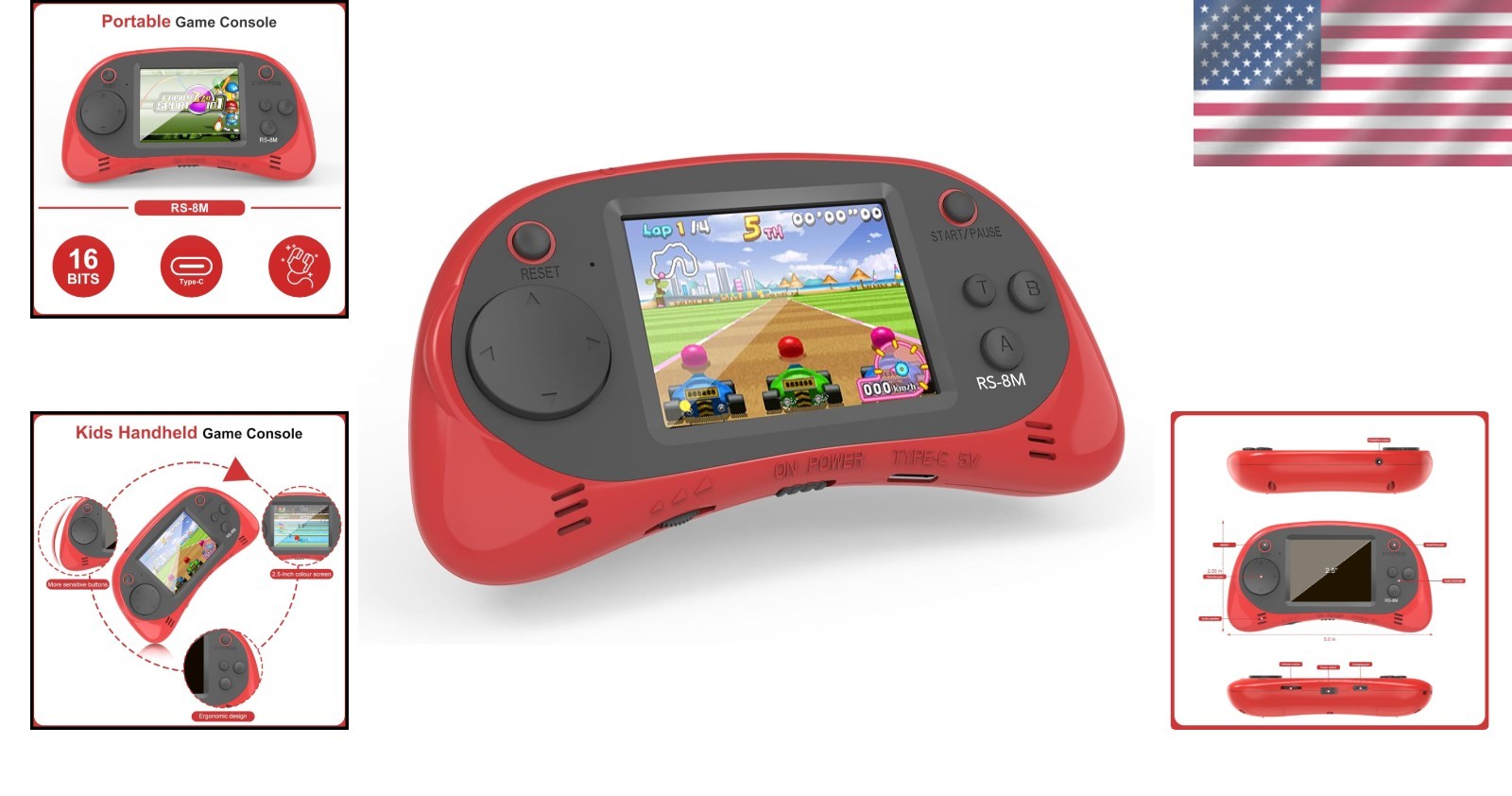 Children’s 220 Classic 16 Bit Portable Video Game – Perfect Travel Companion