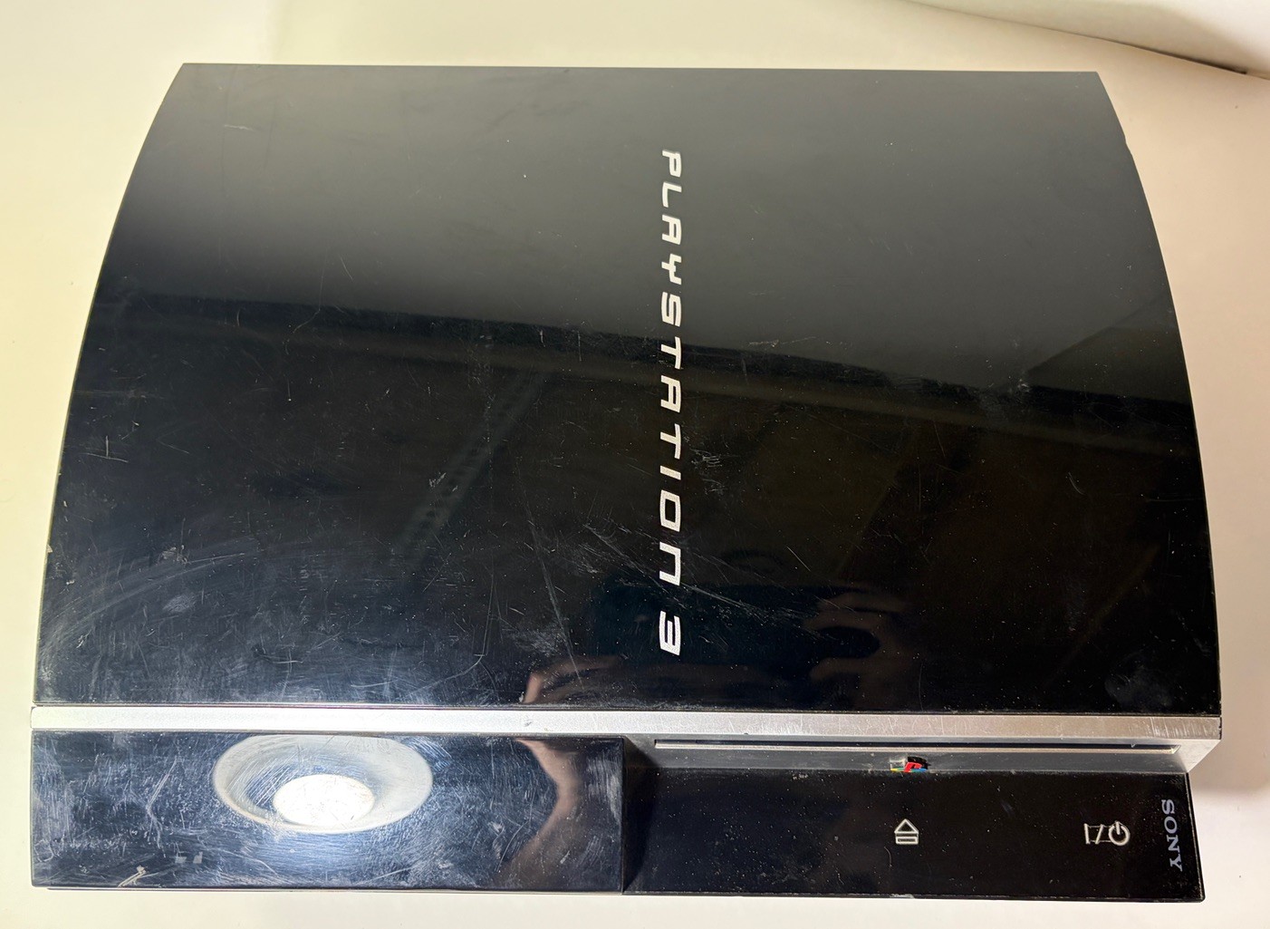 Sony PlayStation 3 PS3 Fat CECHH01 80GB Console – Game, Cables, Fake Controller