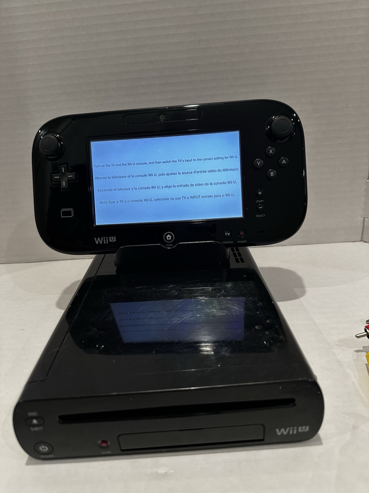 Nintendo Wii U Console Bundle GamePad HDMI OEM Cables Mario Maker Splatoon
