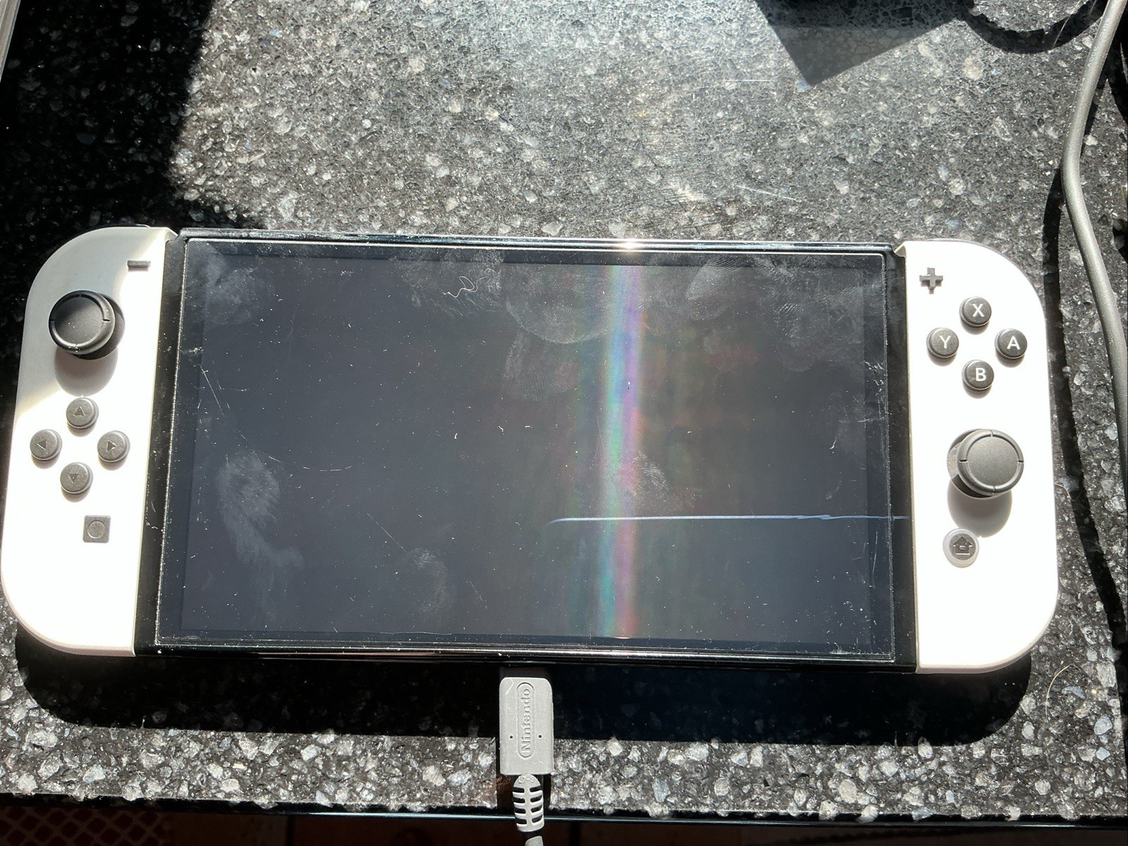 Nintendo Switch White Console with Base Accessories Excellent