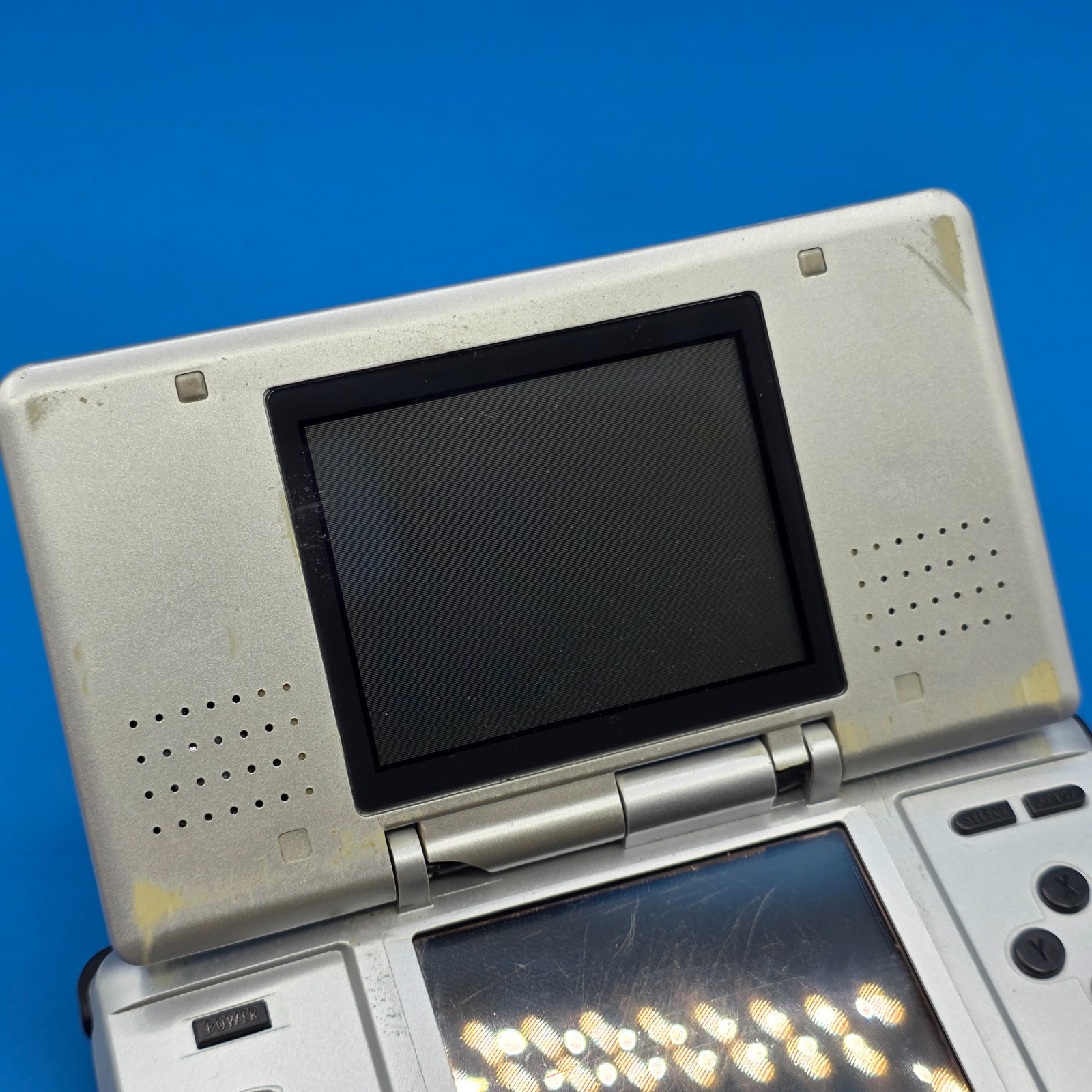 *BROKEN HINGES* Nintendo DS Handheld Game Console Only NTR-001 Silver