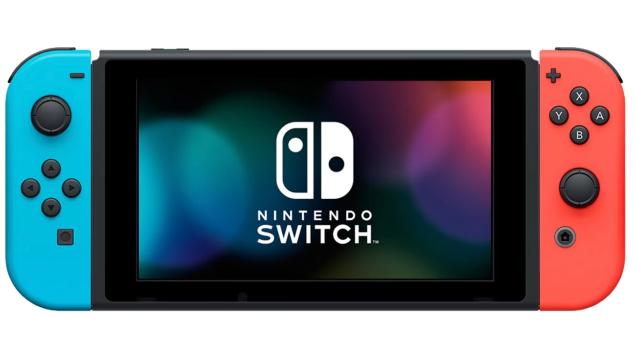 (USED) *Bundle* Nintendo Switch 32 GB Version 2 – Green, Pink, Blue, Red Joy-Con
