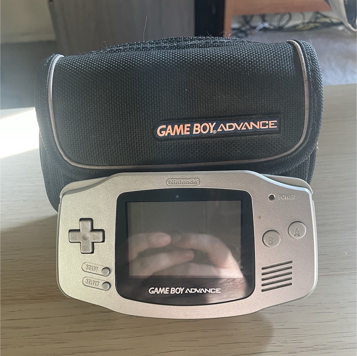 Nintendo Game Boy Advance AGB-001 Handheld System Silver w/ Headphone Jack