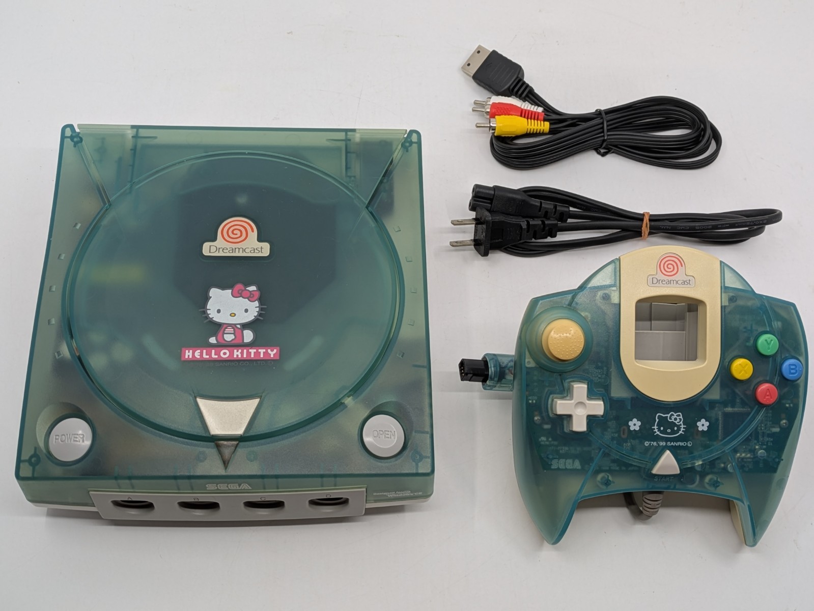 SEGA Dreamcast Hello Kitty Blue Console HKT-3000 Sanrio Limited Edition Tested