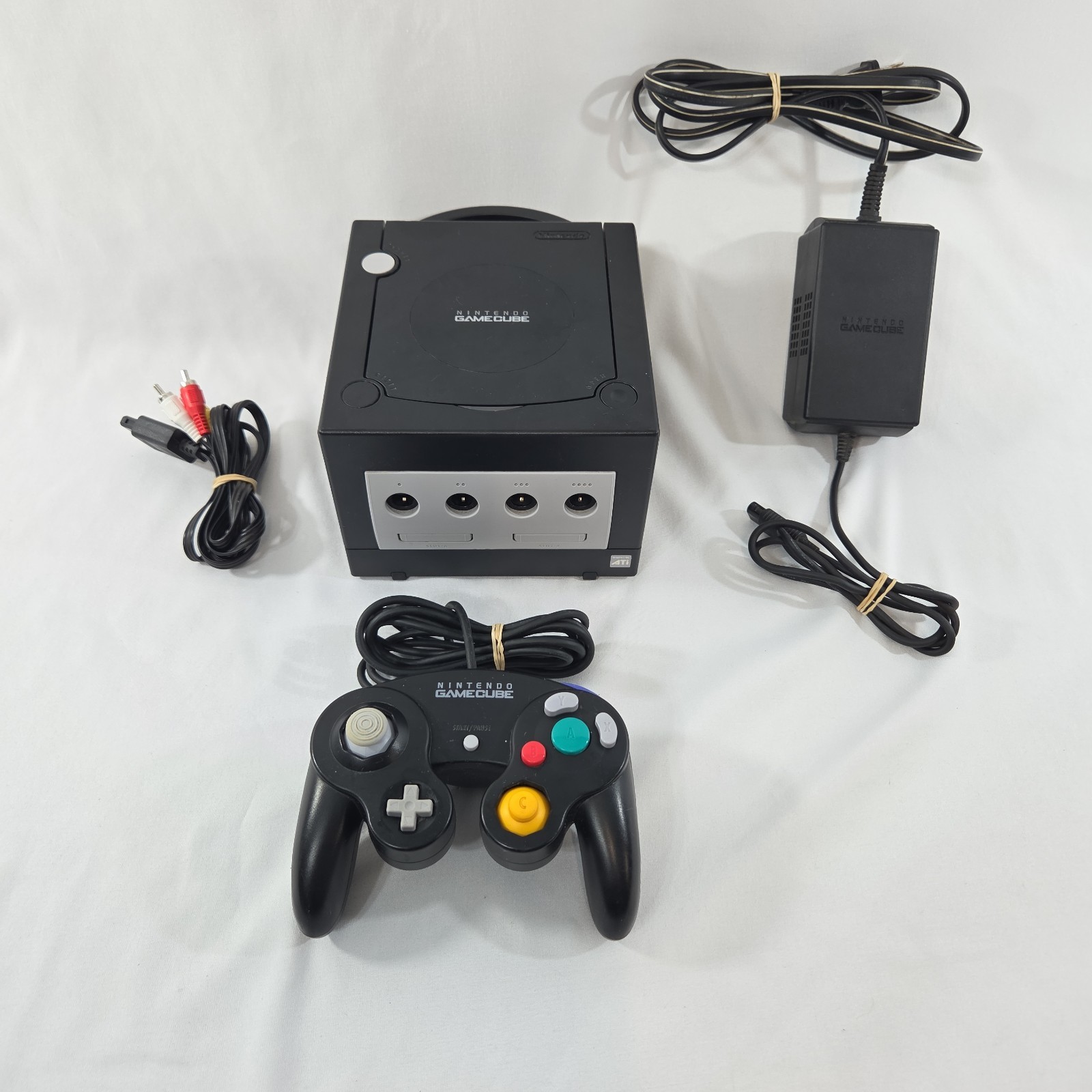 Nintendo GameCube Console Black DOL-001 With OEM Controller – Tested & Working
