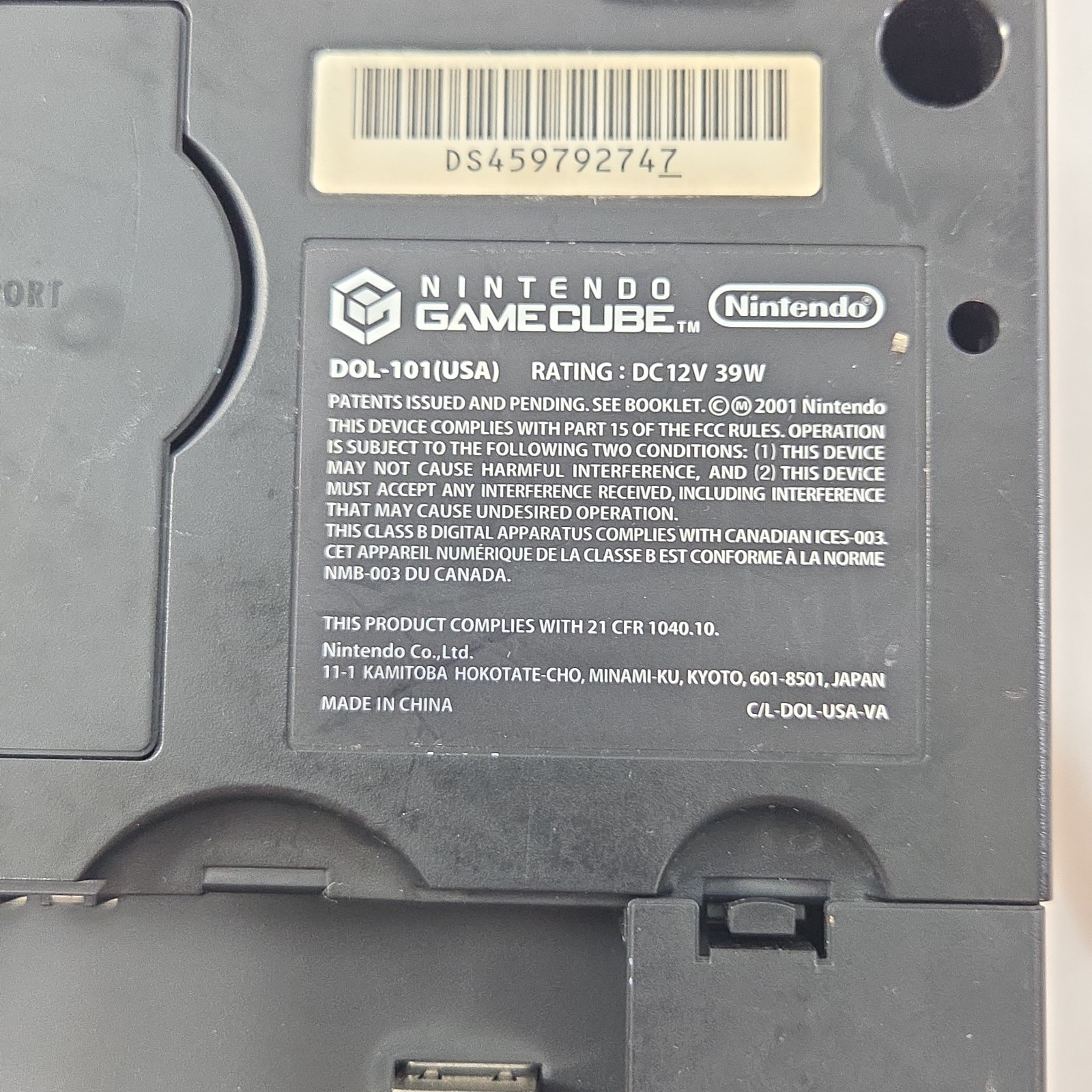 Nintendo GameCube Console Black DOL-001 With OEM Controller – Tested & Working