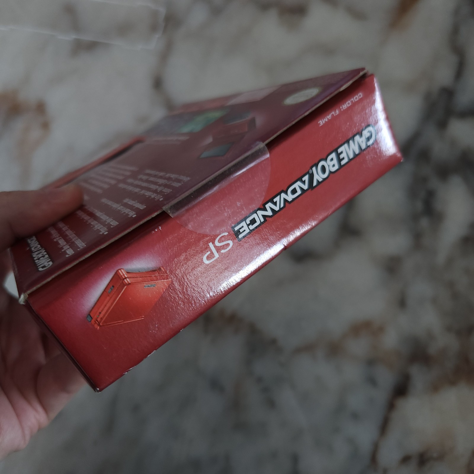 Game Boy Advance GBA SP AGS 001 Flame Red CIB NEVER USED