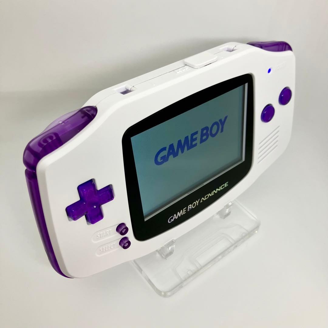 Nintendo Game Boy Advance IPS V5 White Chrome Purple Custom Console GBA Japan