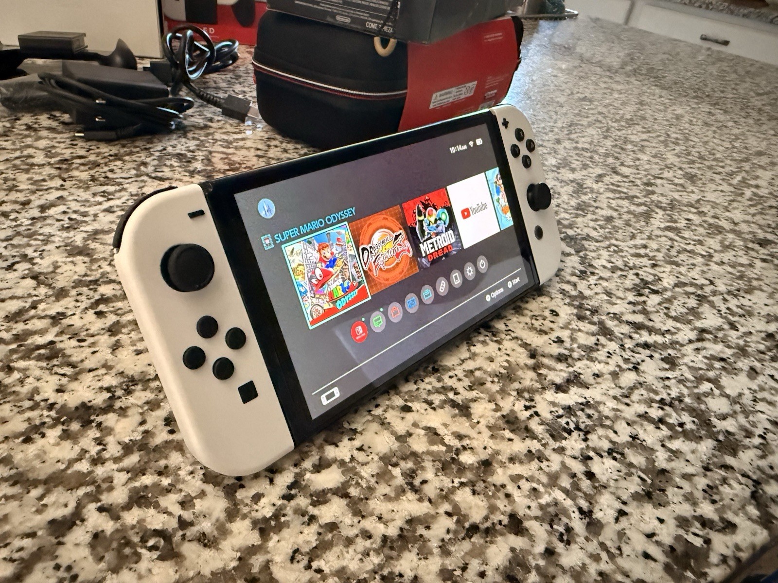 Nintendo Switch OLED 64GB 1080p Wi-Fi Console w/ White Joy-Con, Dock, Case