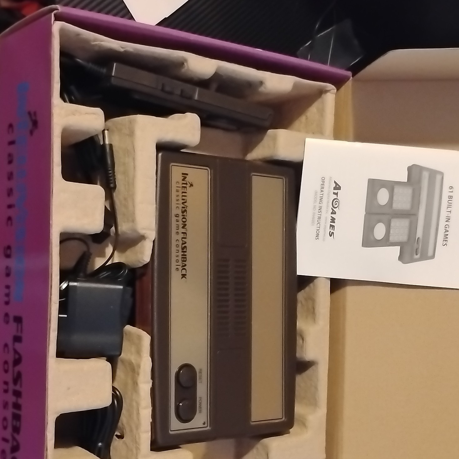 Intellivision Flashback Classic Console Built-In Games 2 Controllers, Adapter