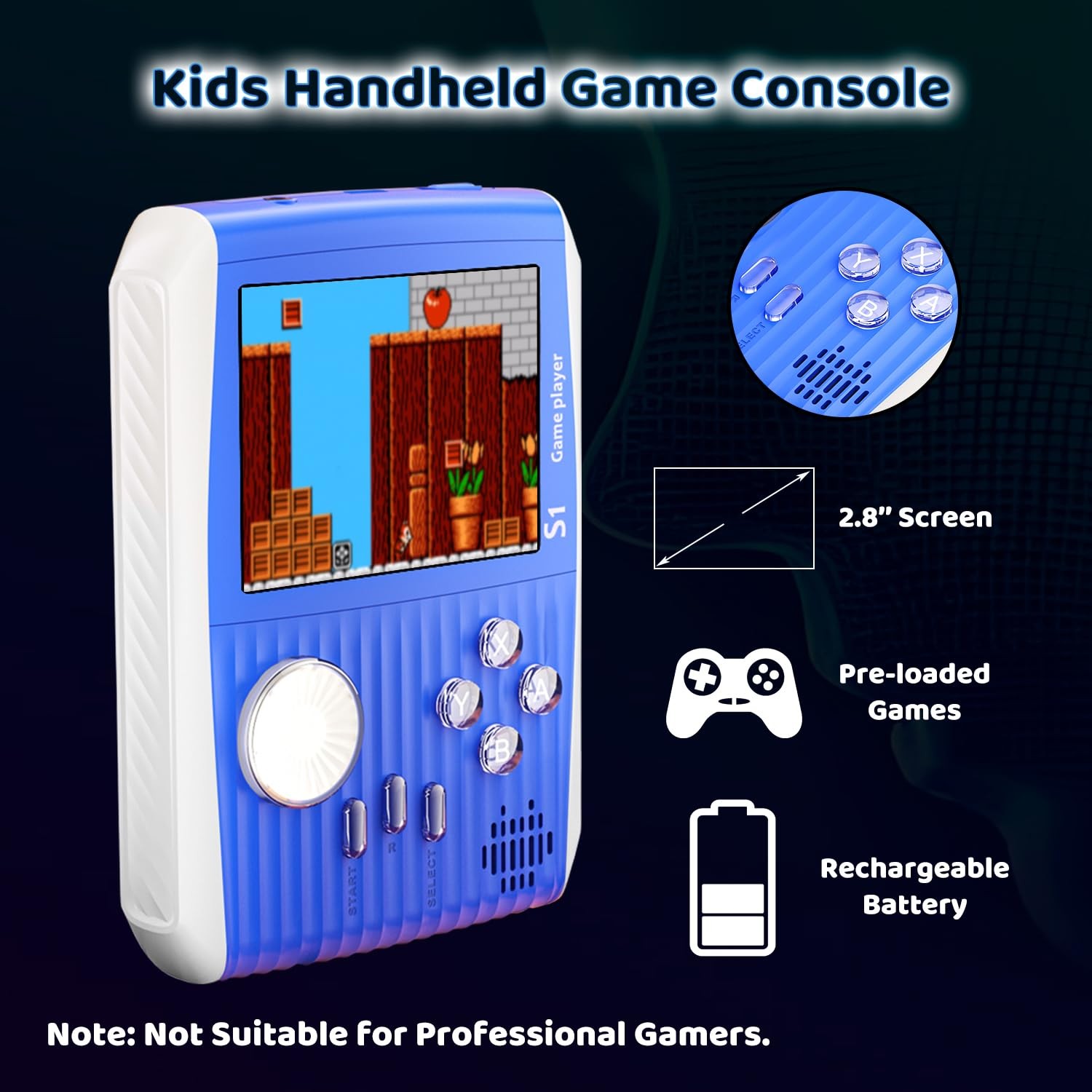 Kid Mini Handheld Retro Games Console Built in 666 Classic Games, Portable Ha…