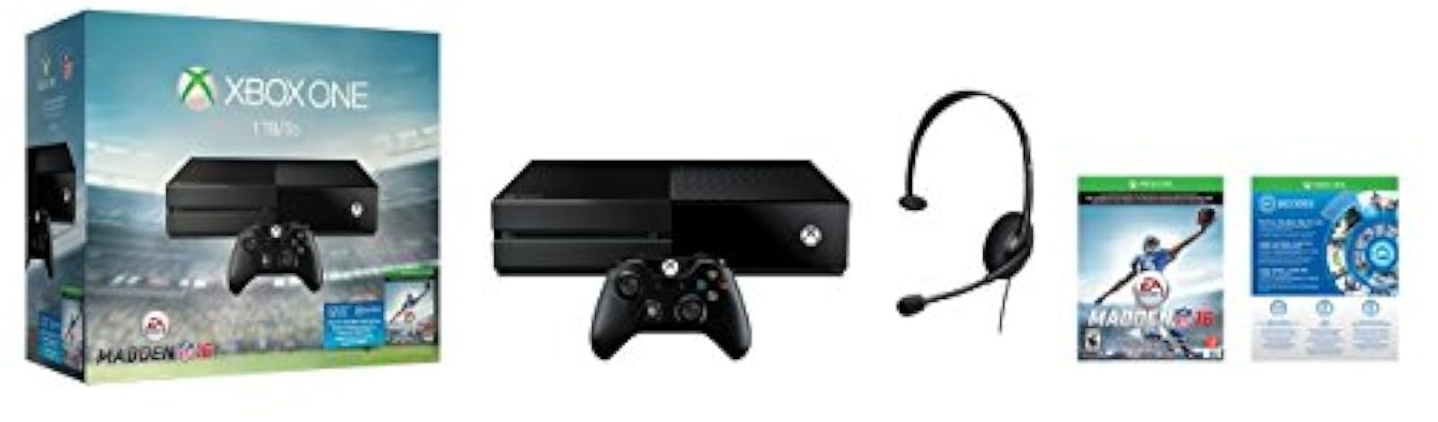 Xbox One 1TB Console EA Sports Madden NFL 16 Bundle Football Very Good 4Z