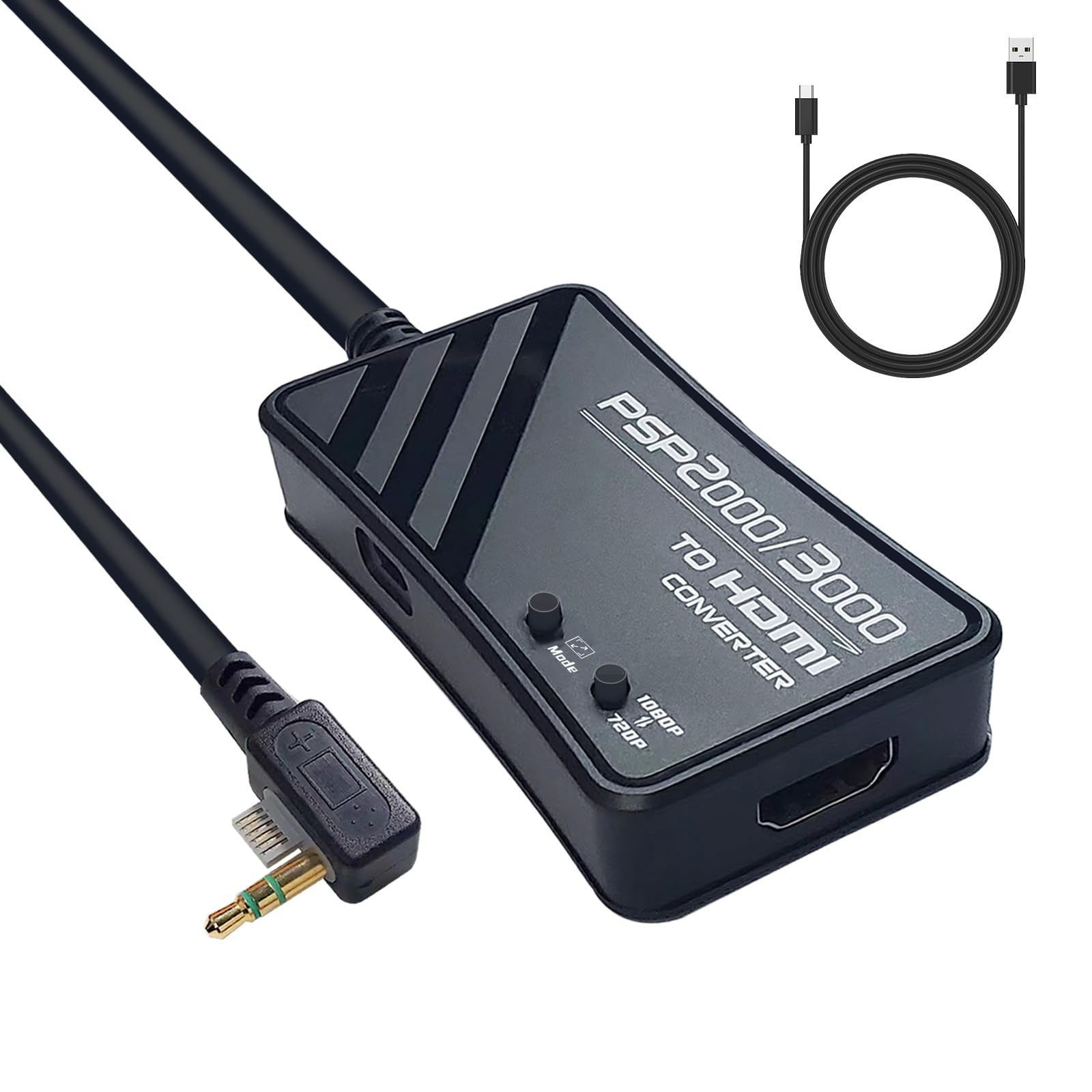 WNNZVCC PSP2000/PSP3000 to HDMI Converter, HDMI Cable for PSP2000/PSP3000 Han…