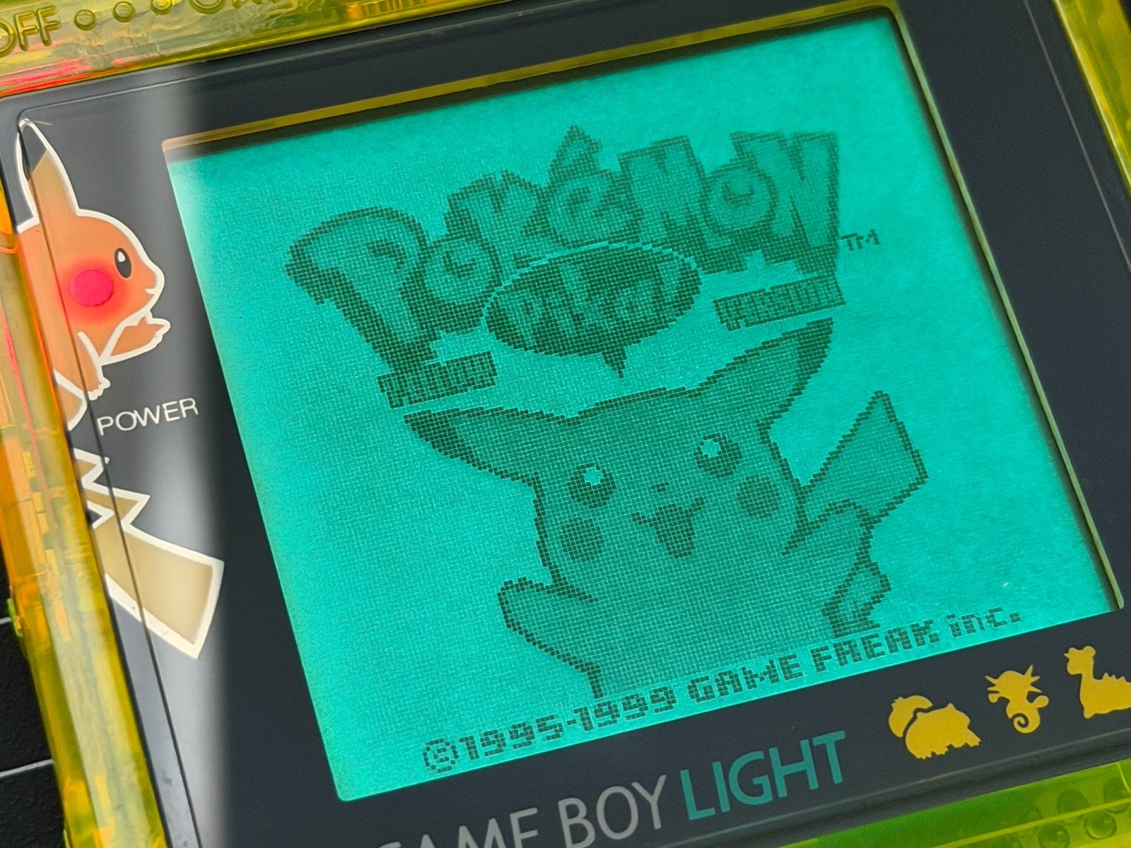 Nintendo GameBoy Light GBL – Clear Yellow W/ New Shell & Glass Lens **Toys R Us