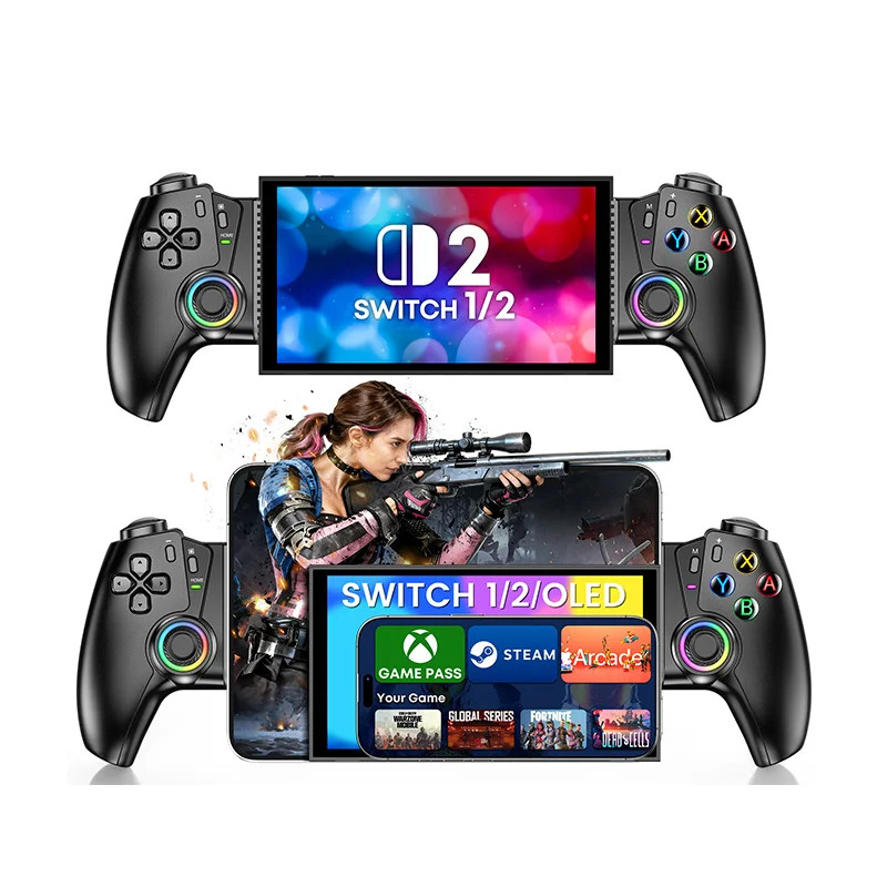 Dinofire Wireless Bluetooth RGB Controller for Switch 2/Nintendo Switch/Switch