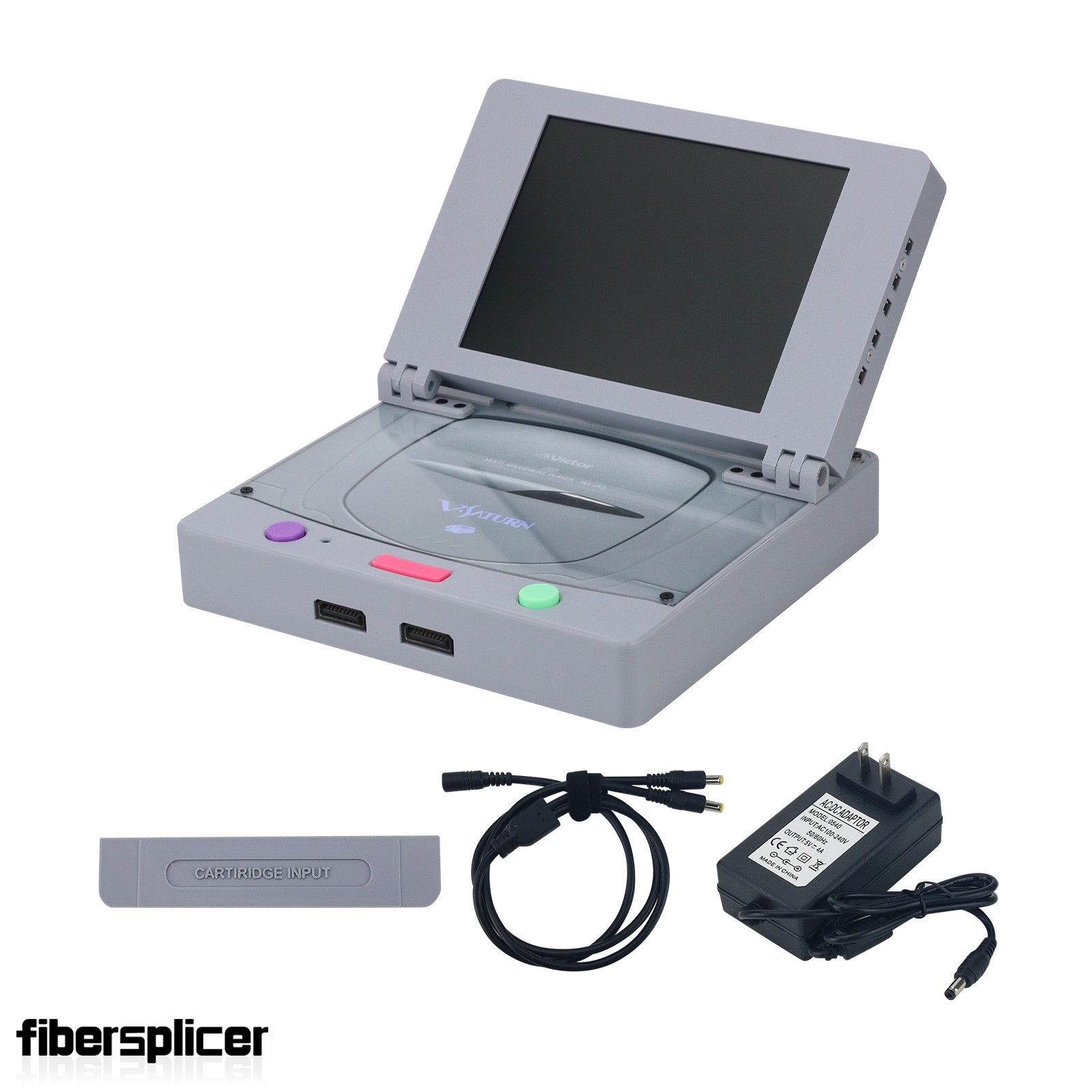 Saturn Slim Combo Game Console 8″ 4:3 LCD and Hifi Stereo Speakers for SS Games