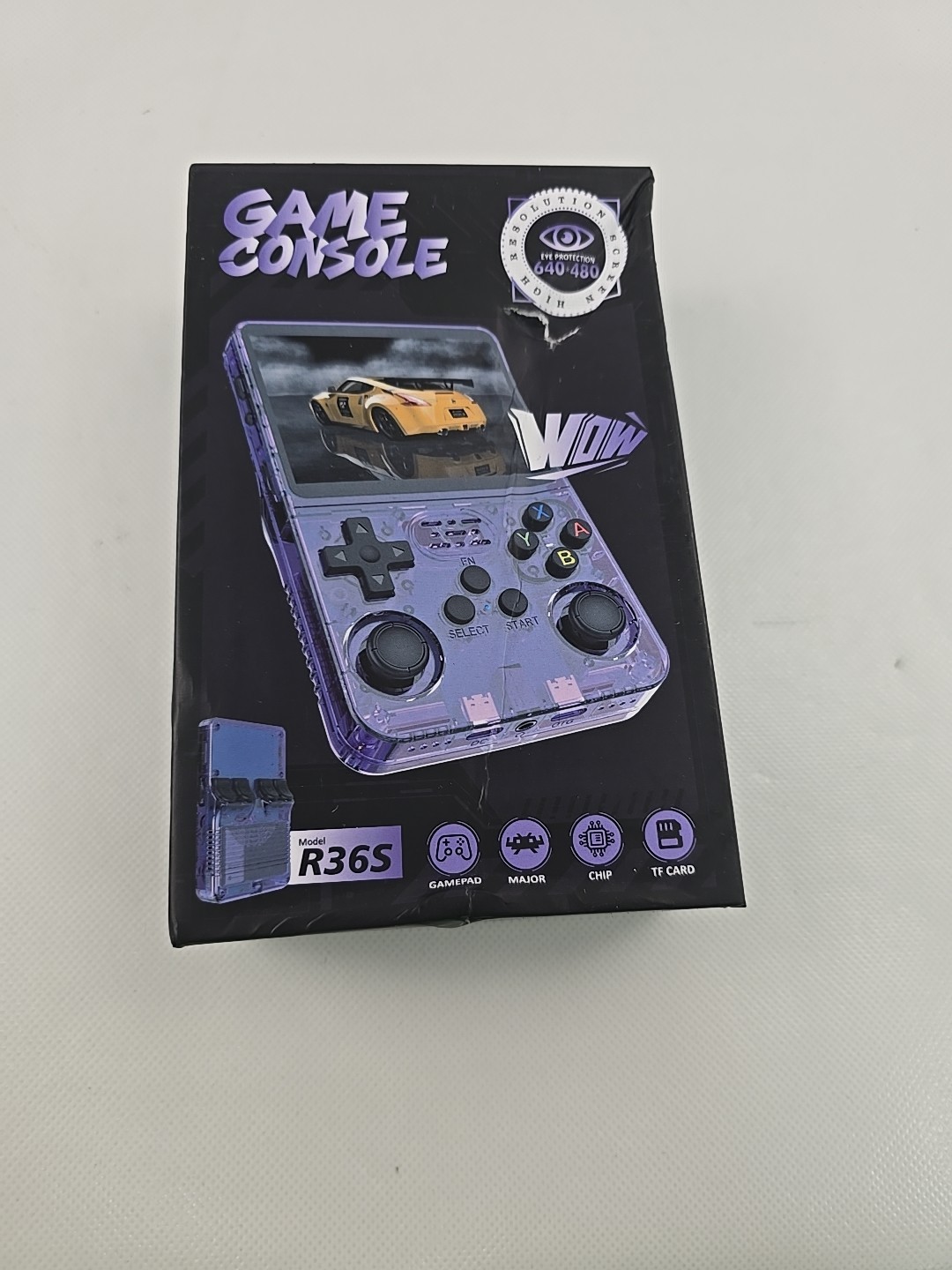 R36S Black/Grey Handheld Game Console TF Card 640×480 Gamepad