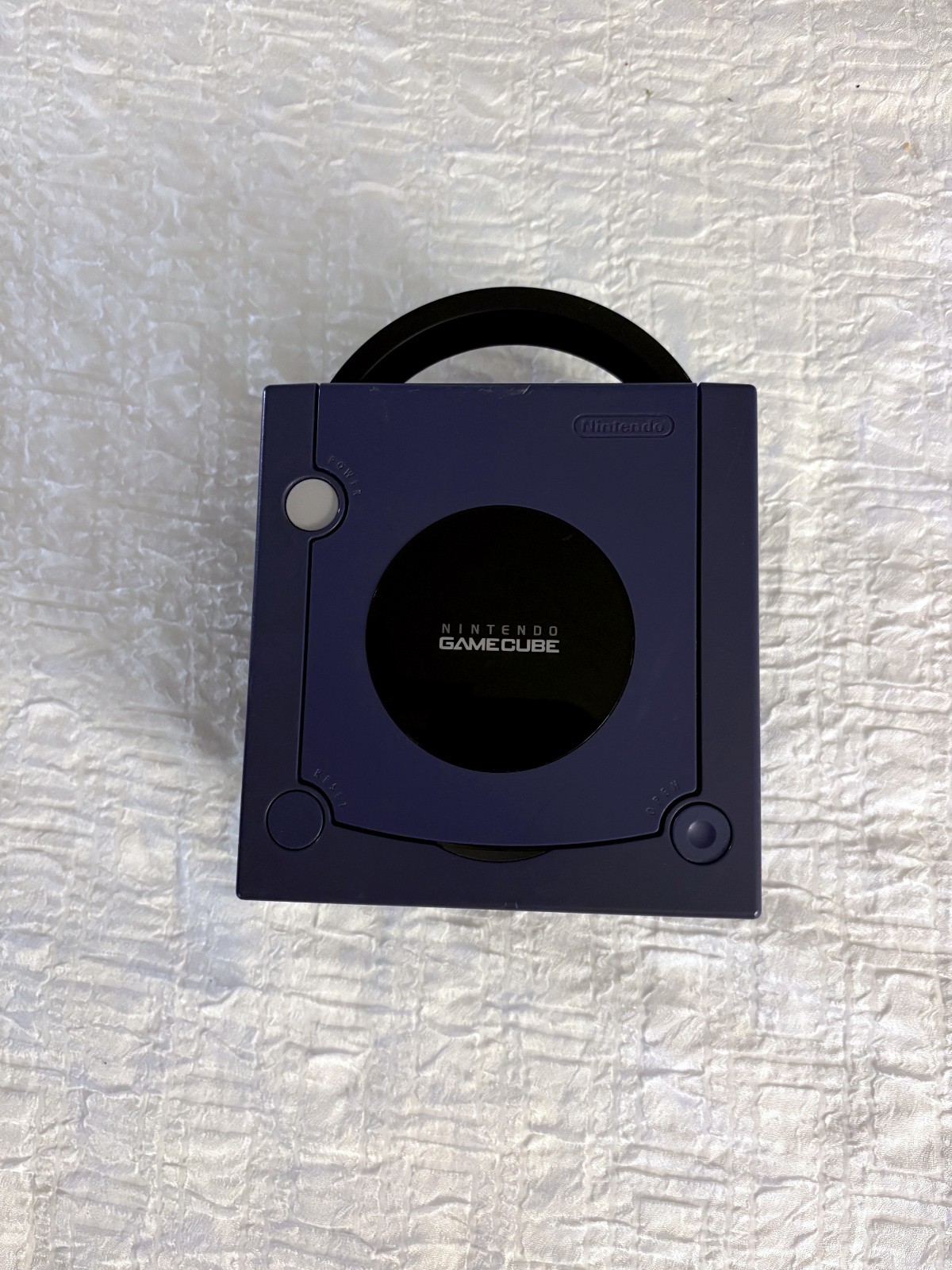 Nintendo GameCube Console Indigo Purple Bundle PSU, AV Cable, and Controller