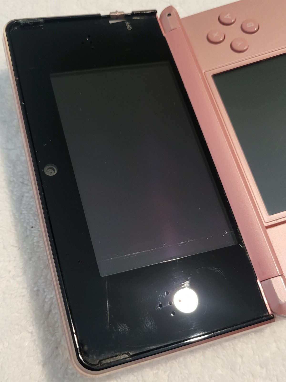 Lot of 3 Nintendo 3DS Console Systems, Pink, Red, Aqua Blue, Tested w/ Chargers