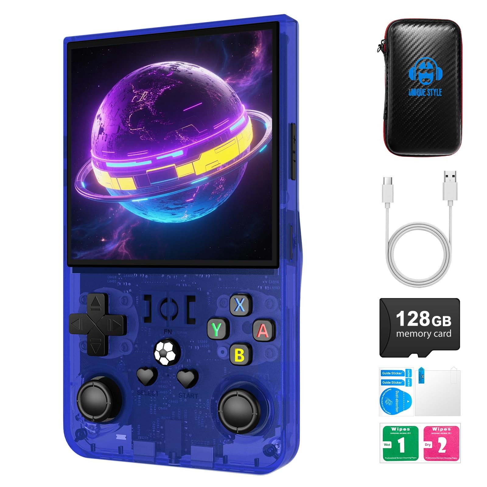 R36MAX Retro Handheld Game Console,128GB Open Source System Support 30+ Emula…