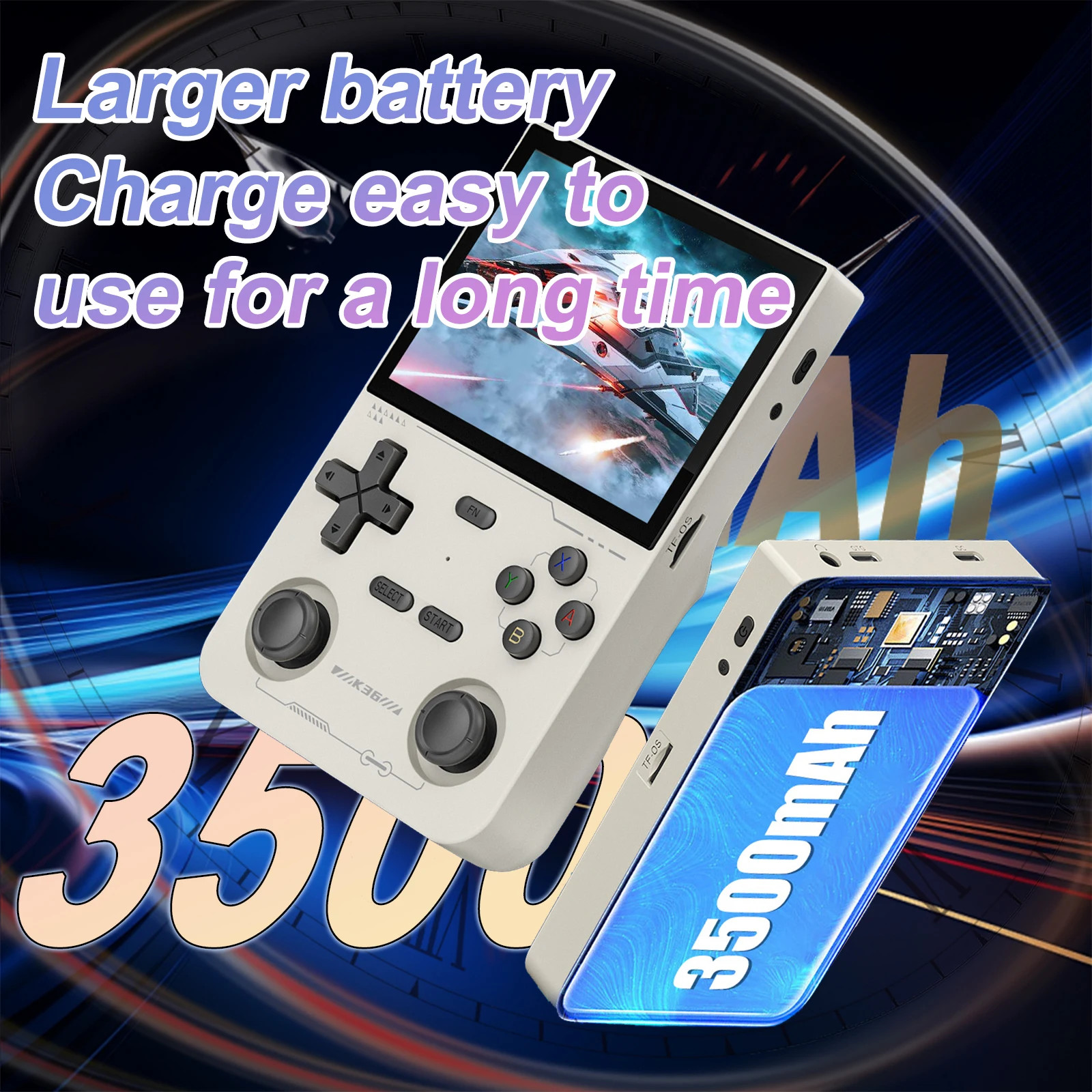 K36 Retro Handheld Game Console 3.5″ IPS 64GB Portable Emulator