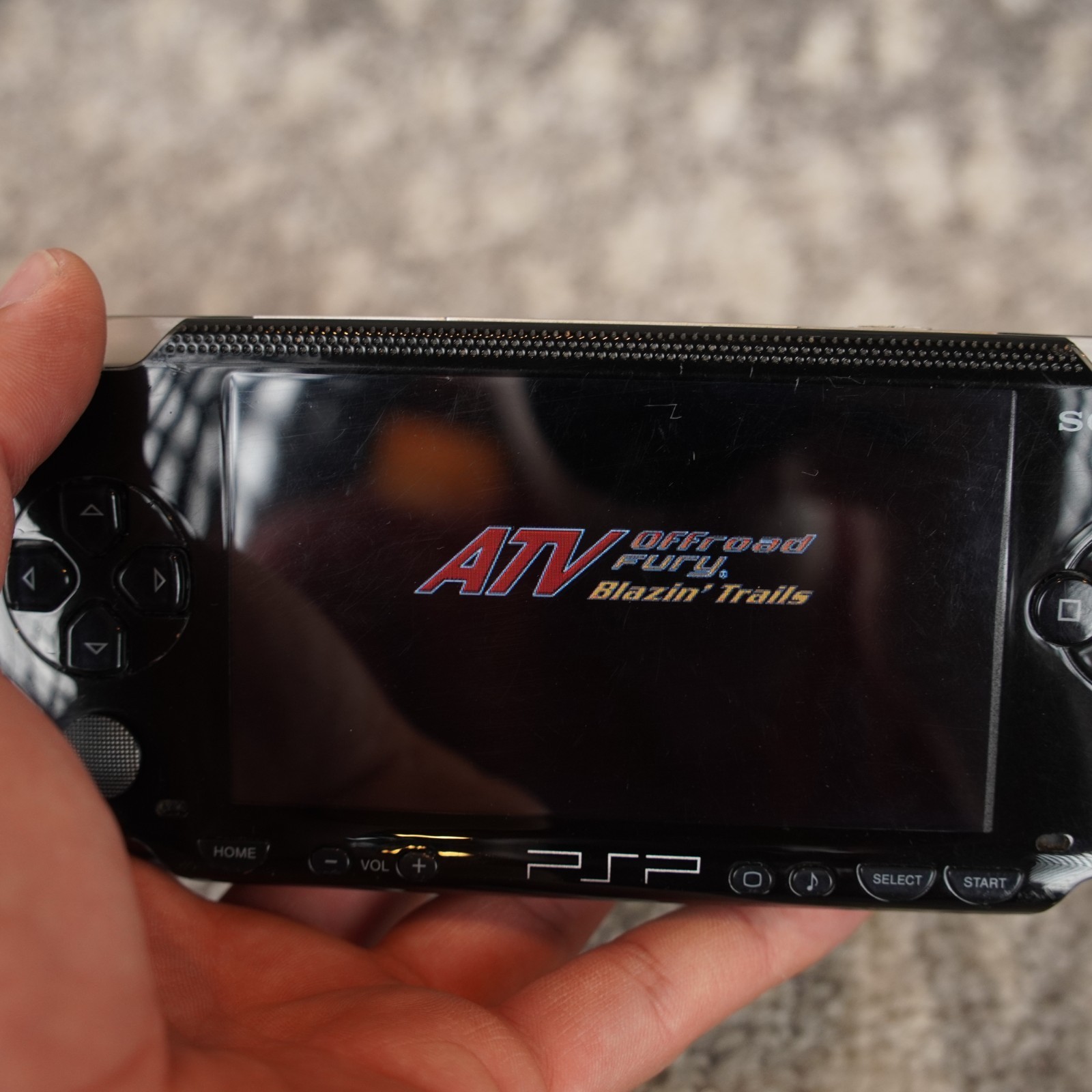Sony PSP-1001 Handheld Console Black W/ Charger 32MB Stick New Battery Game Disc