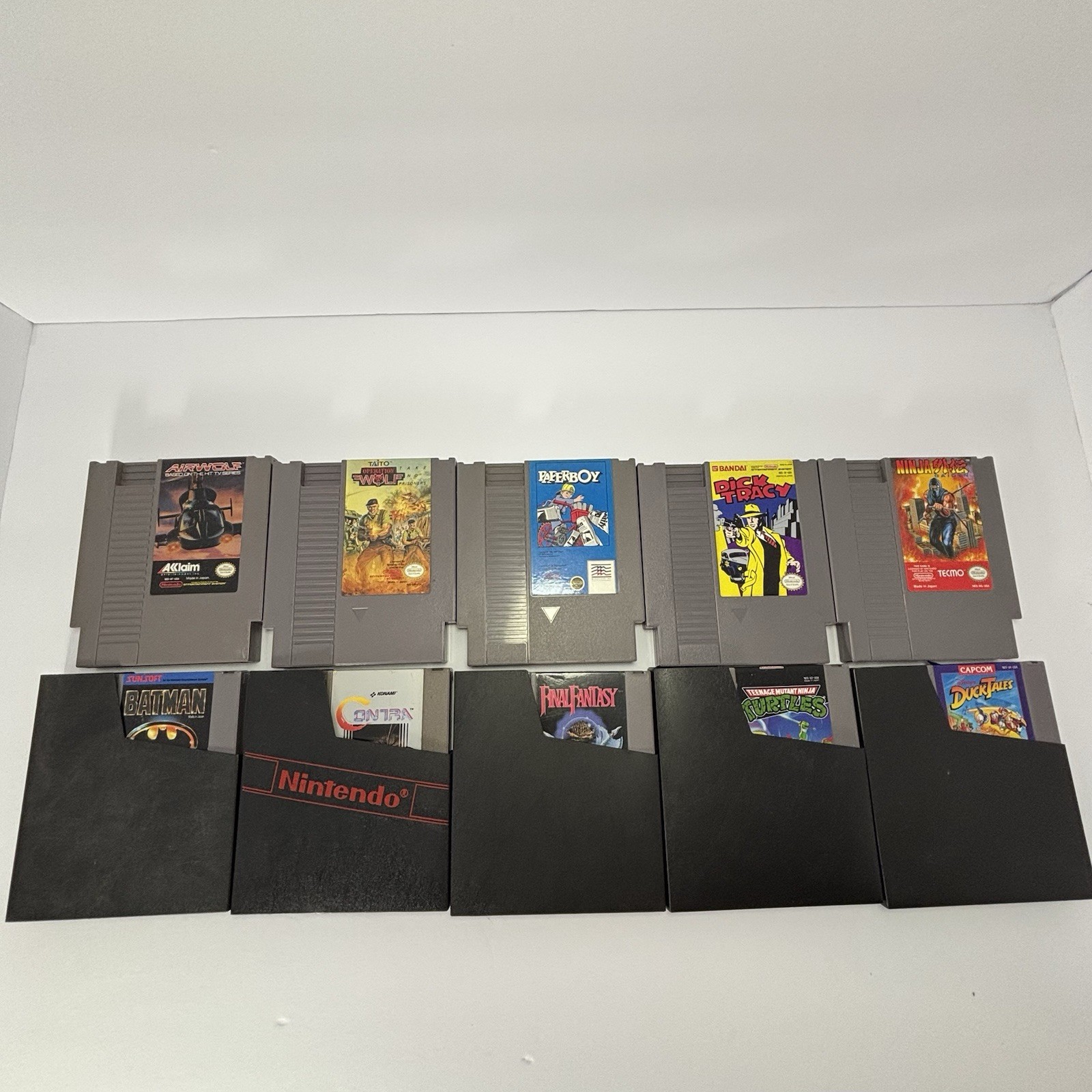 Nintendo NES Console Bundle, Contra, Final Fantasy Duck Tales Rare Turbo Blaster