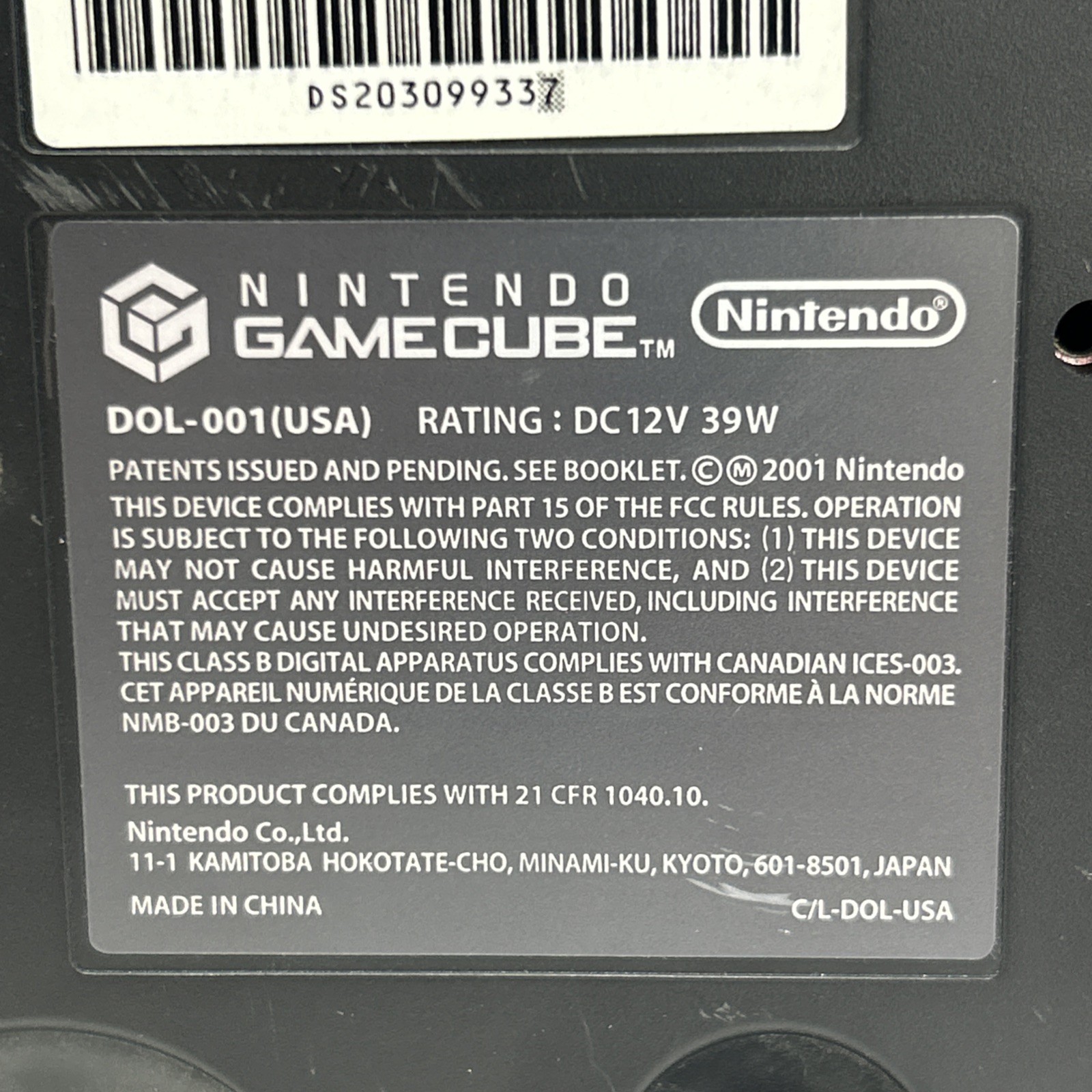 Nintendo GameCube DOL-001 USA Console With Intec Screen, Pwr Cord, Game Tested