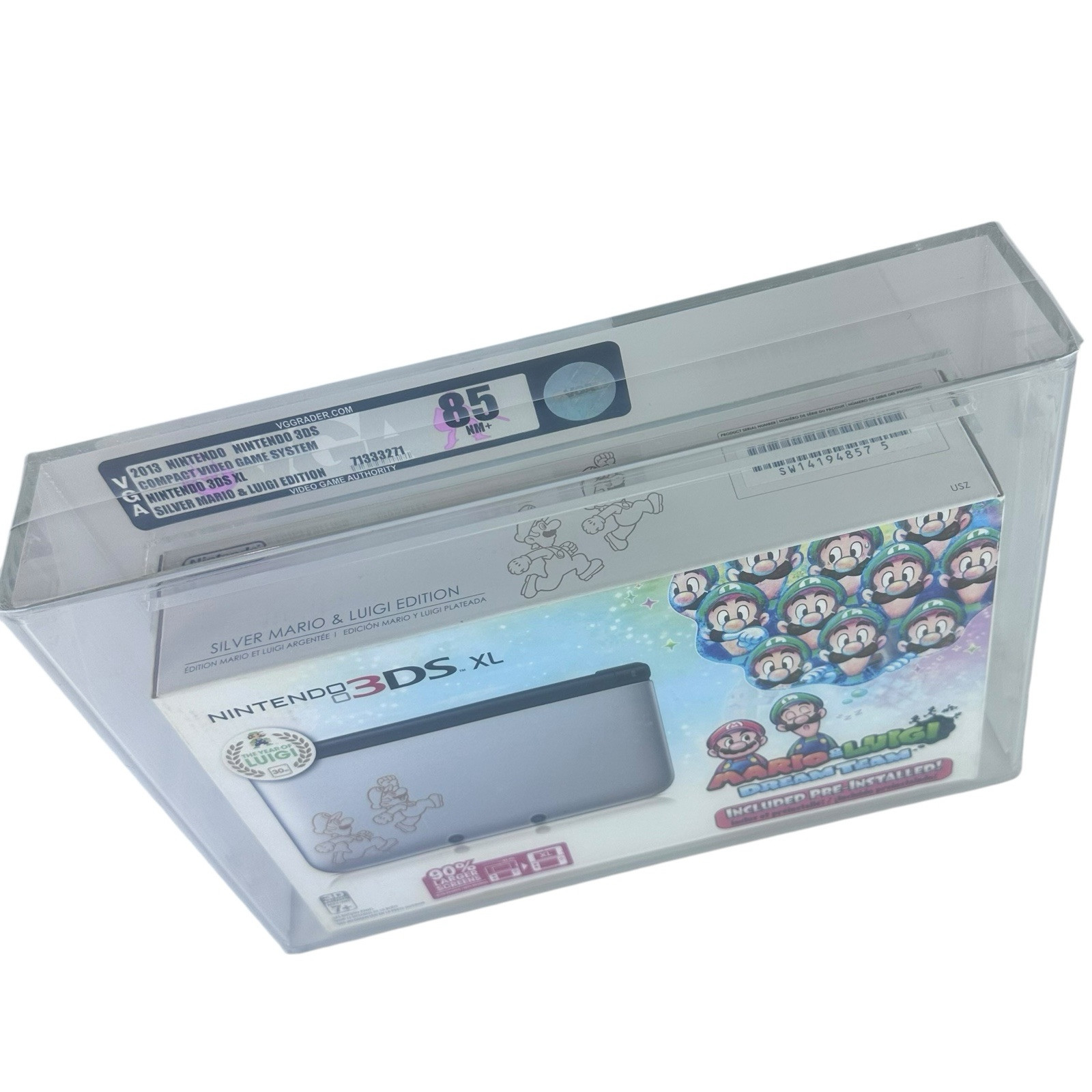 New Nintendo 3DS XL Silver Mario Luigi Dream Team Edition Console VGA 85 Graded