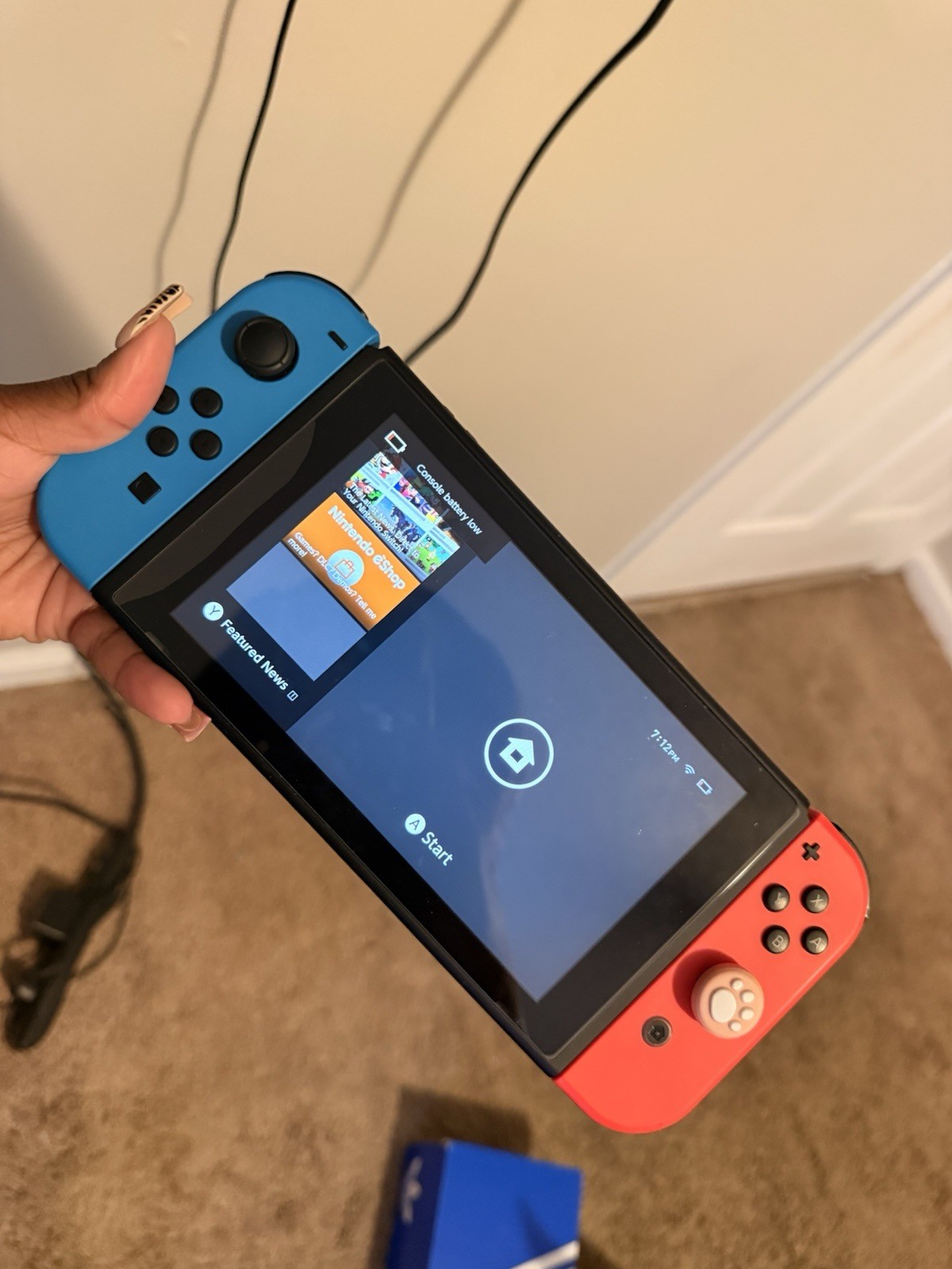 Nintendo Switch Console Black with Blue & Red Joy-Con, Wi-Fi, Internet Browsing