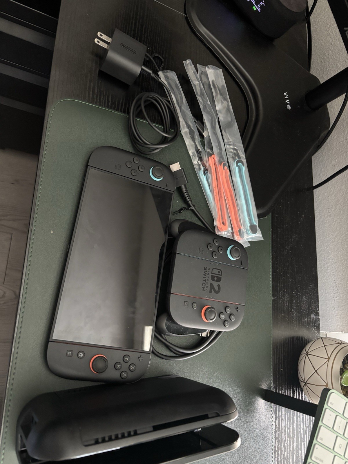 Nintendo Switch 2 Console Black with Light Blue/Light Red Joy-Con, Wi-Fi, USB-C