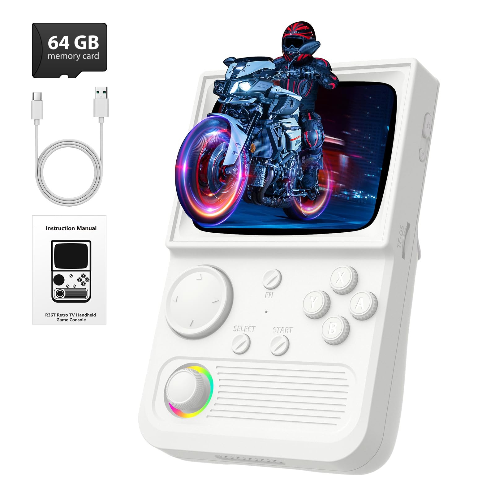 R36T Retro Handheld Game Console, Portable Retro Gaming Console with 3.5” CRT…