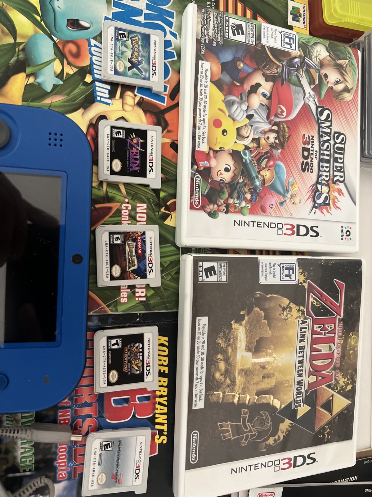 Nintendo 2DS Electric Blue + Pokemon X Zelda Majoras Mask + More Games + Charger