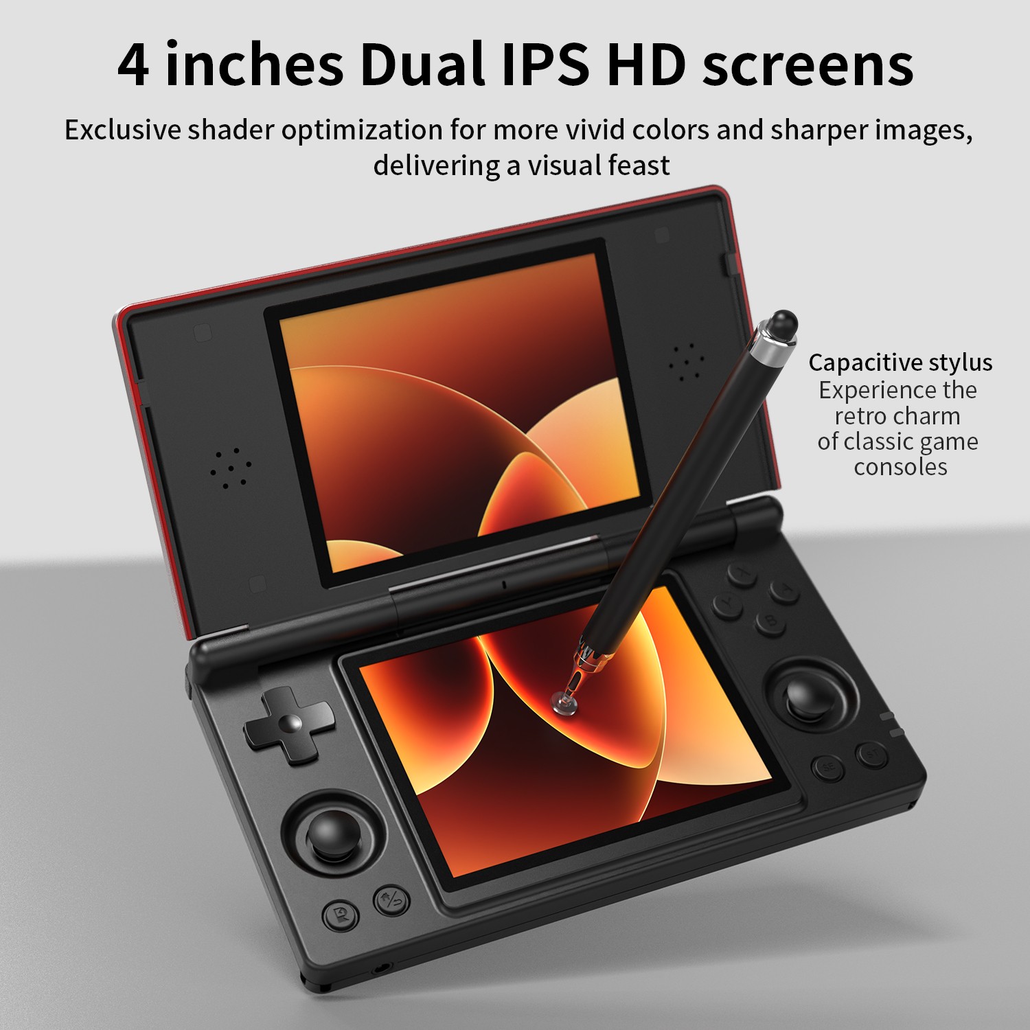 ANBERNIC RG DS Dual-Screen Retro Handheld Game Console Android14 4″IPS Flip Gift