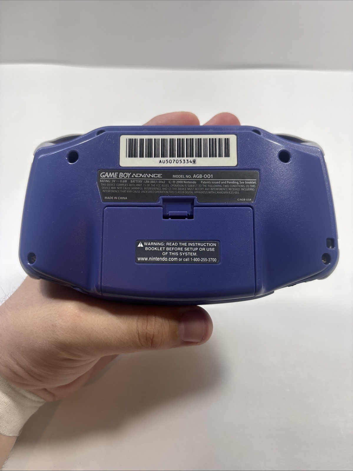 Nintendo Game Boy Advance Indigo Purple GBA Complete in Box CIB – WORKS!