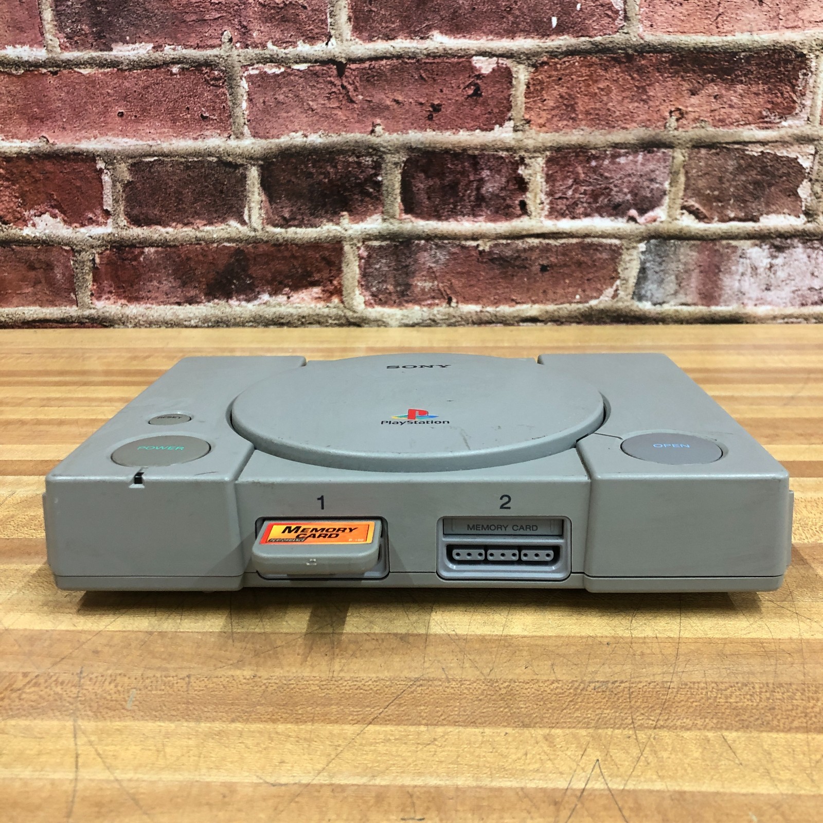 PlayStation Sony Gray Console Only w/Memory Card Works Excellent Condition