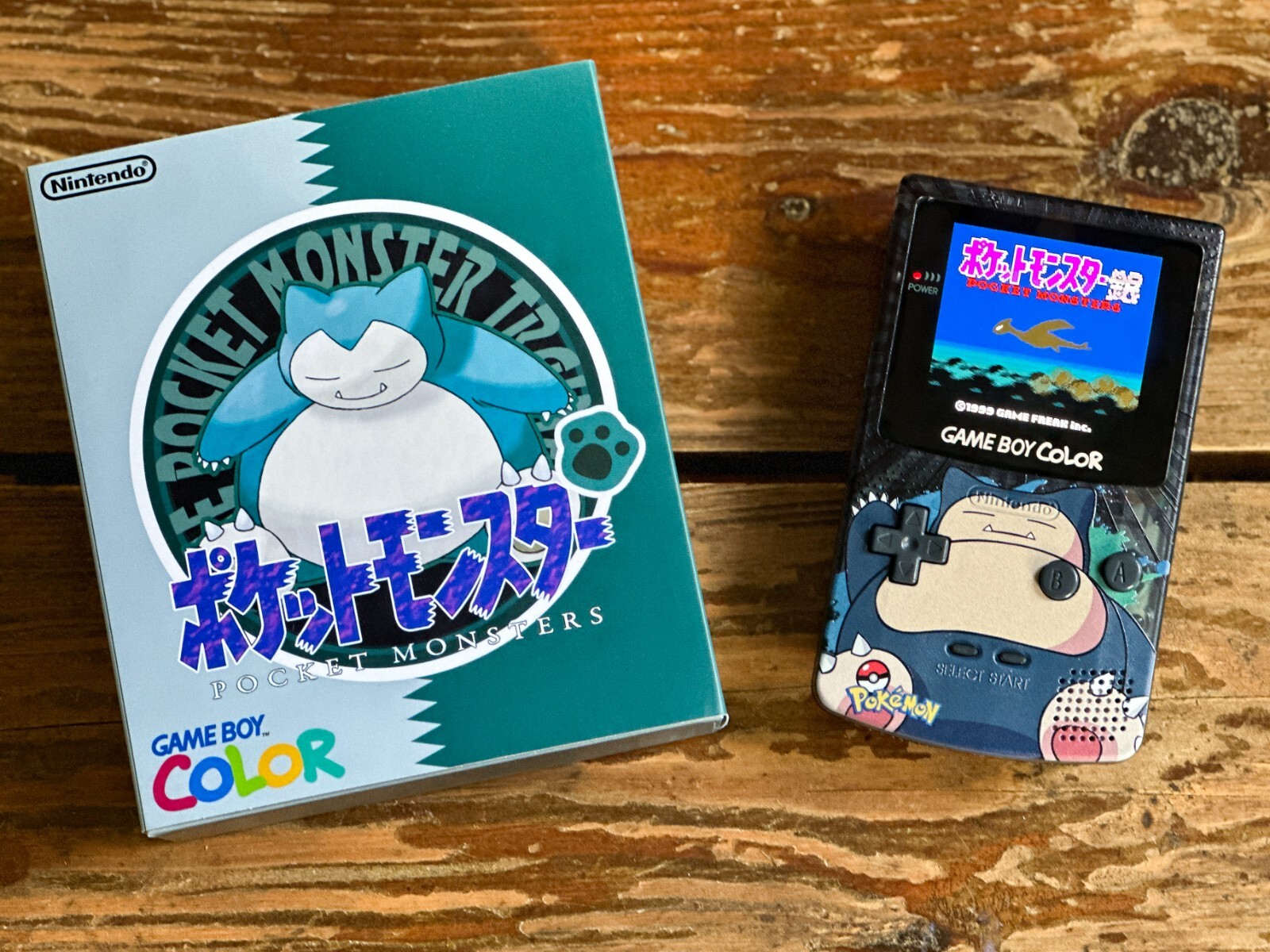 Nintendo Game Boy Color GBC Q5 XL Backlit IPS LCD Pokemon UV SNORLAX System
