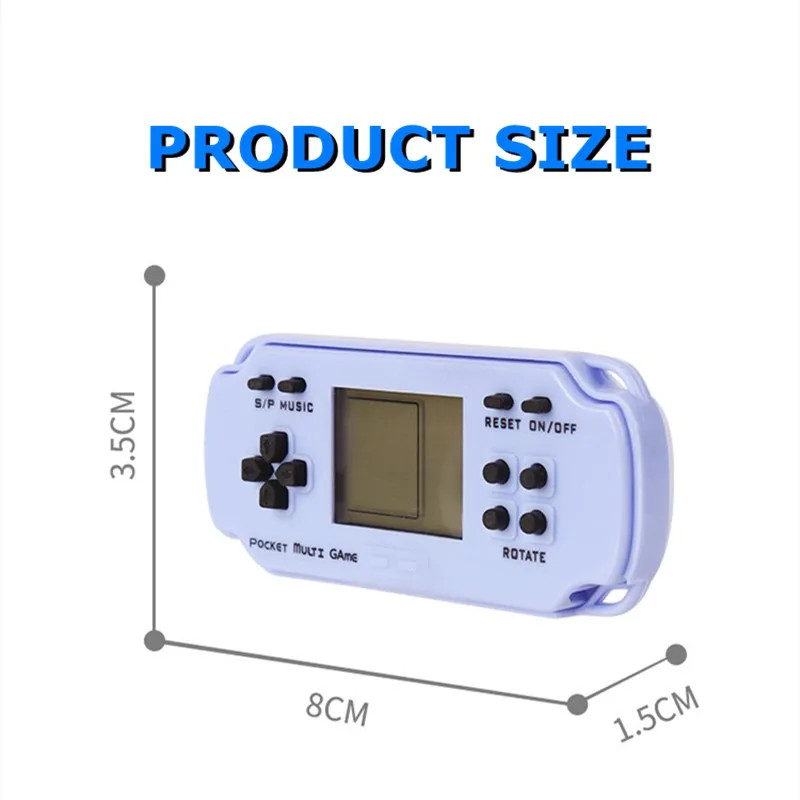 Retro Handheld Video Game Console Key Chain Portable Mini Pocket Kids Gifts US