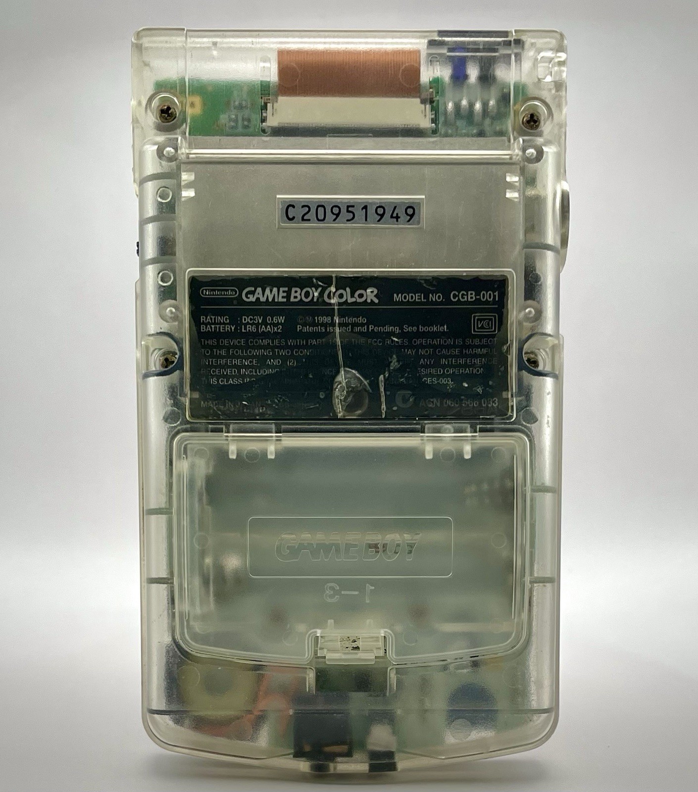 Nintendo Game Boy Color Clear Console CGB-001 TestedNew Screen Lens Japan