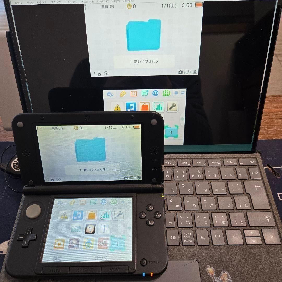 Fake Toro & Simultaneous Charging Type C Charging Nintendo 3DS LL Black Good