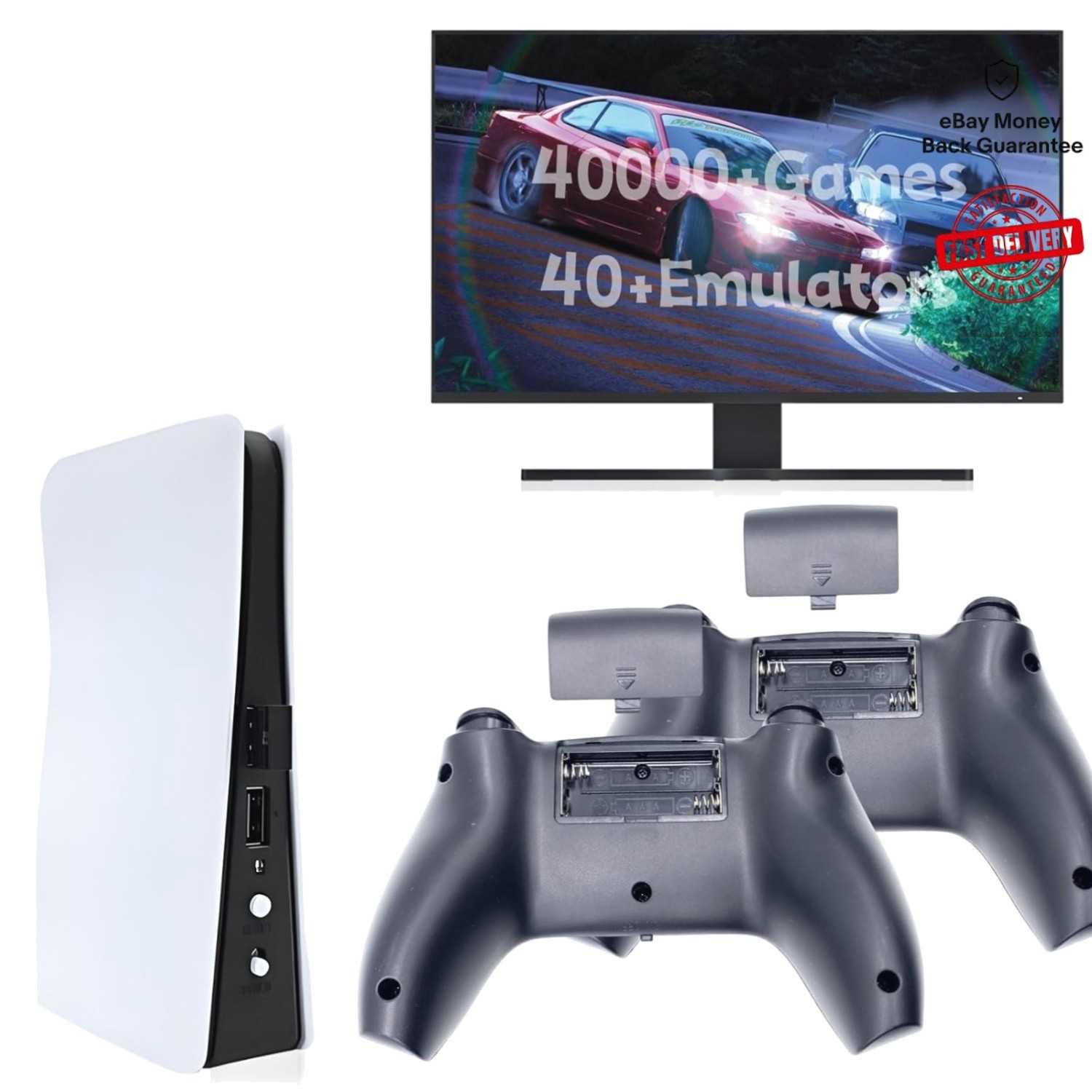 Nostalgic Wireless Game Console – 4K, 40,000+ Games, 2 Ergonomic Controllers