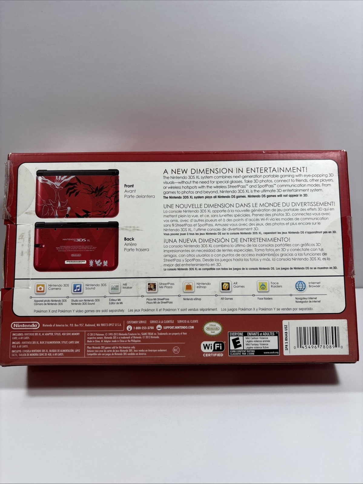 Nintendo 3DS XL Pokemon Xerneas & Pokemon Yveltal Red Edition – CIB Complete VG