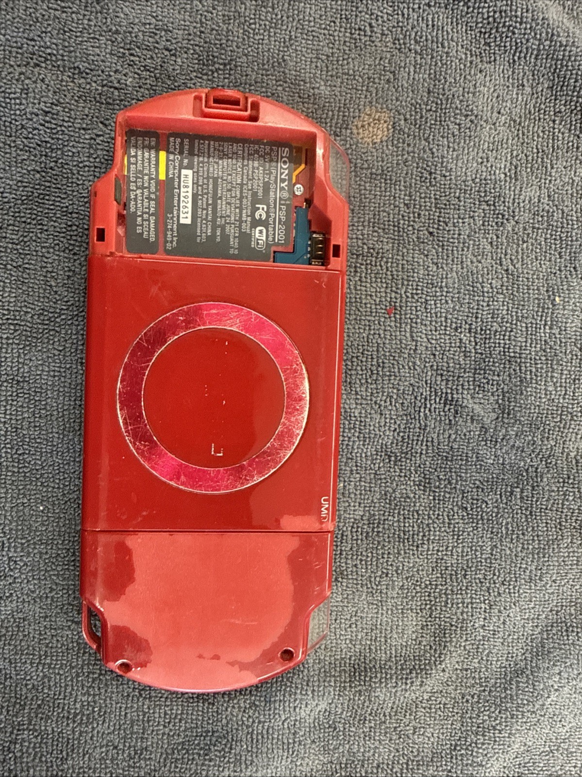 Sony PSP 3000 Console OEM Radiant Red (No Battery & Worn ) Read Games Button Wor