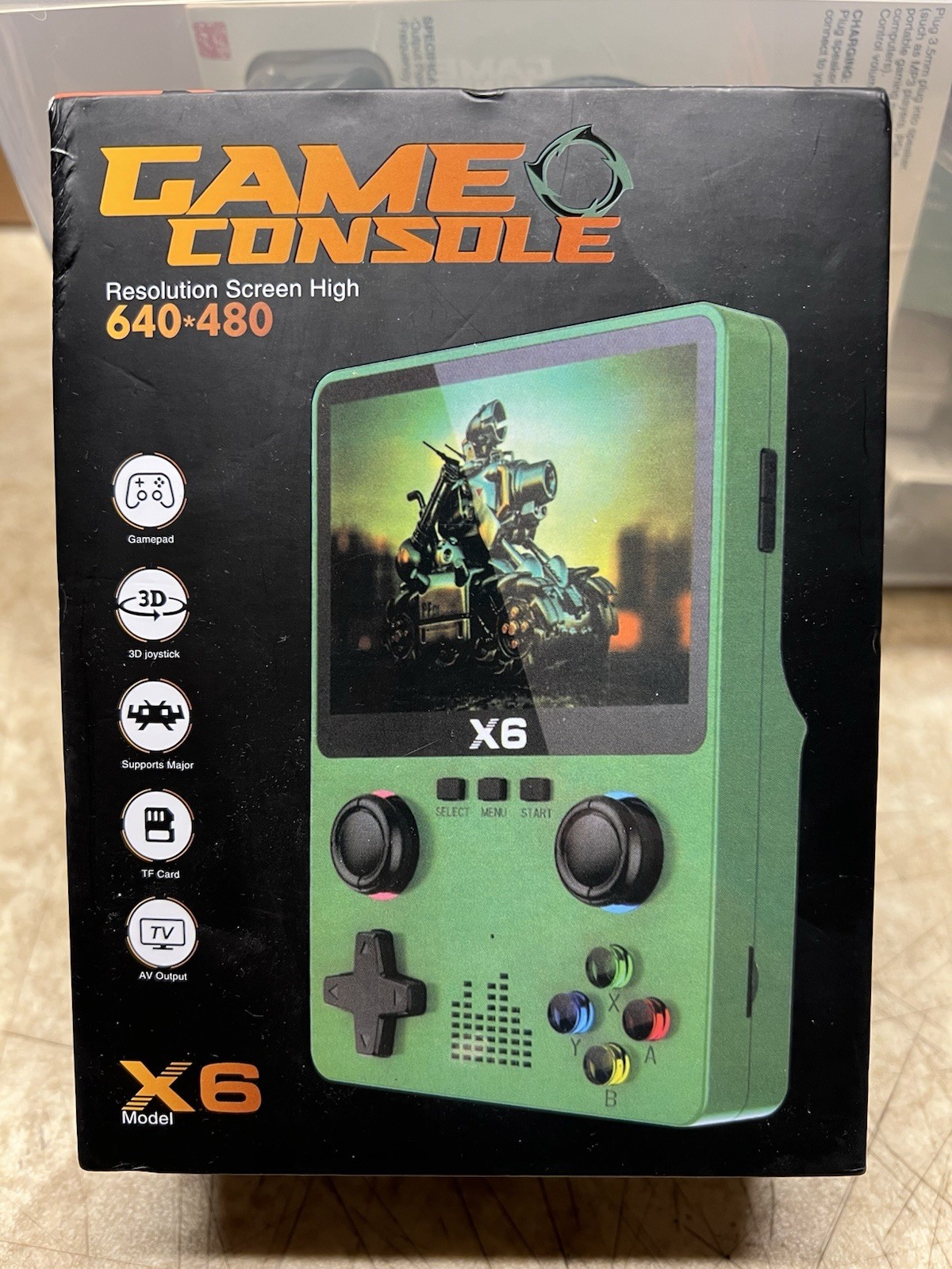 Retro Handheld Game Console-Model X6-Dual Joystick-640 Res & 480 Pix-3.5″ screen
