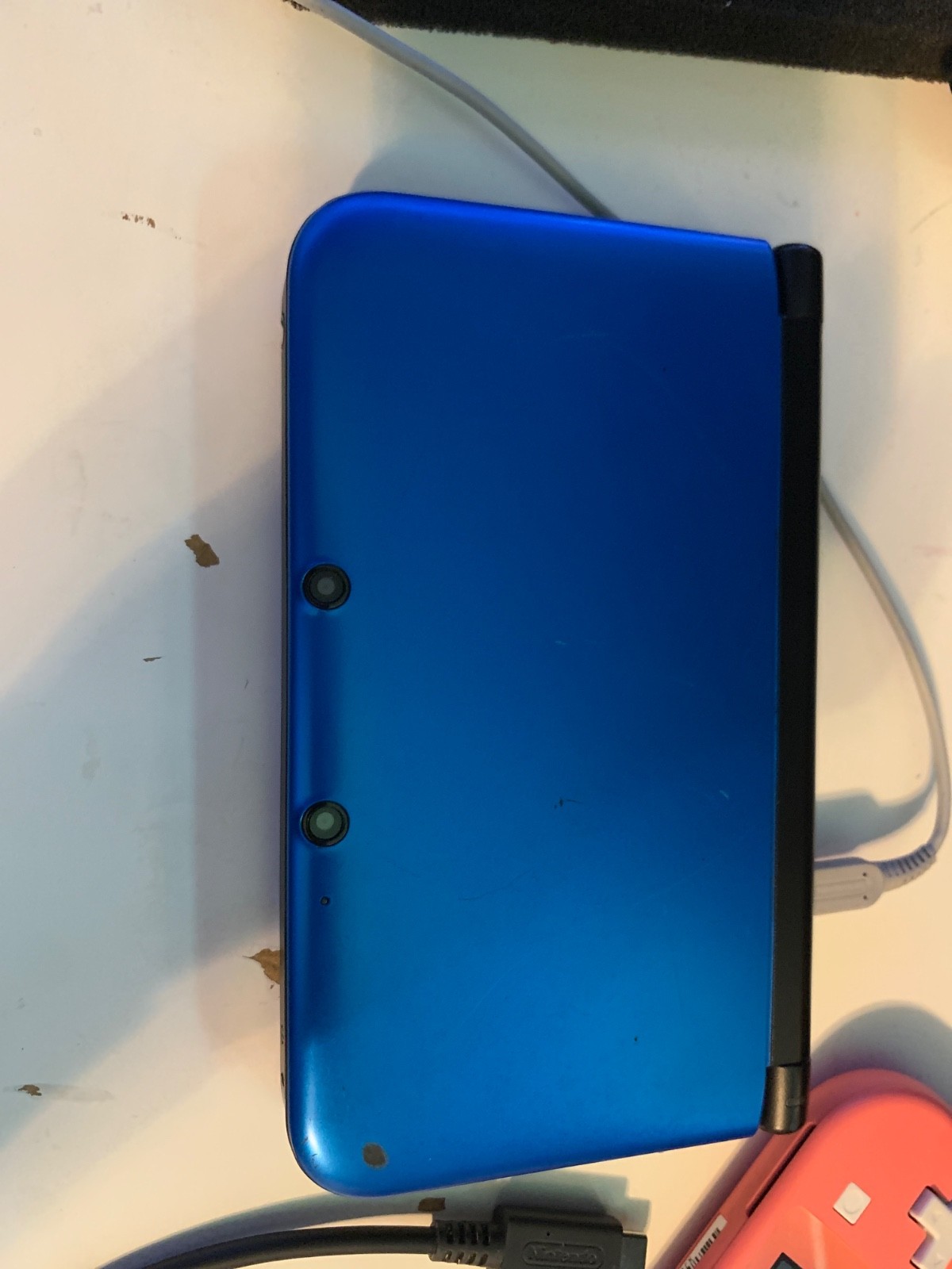 Nintendo 3DS XL Black & Blue w/ Charger + Games – Tested Works Perfectly