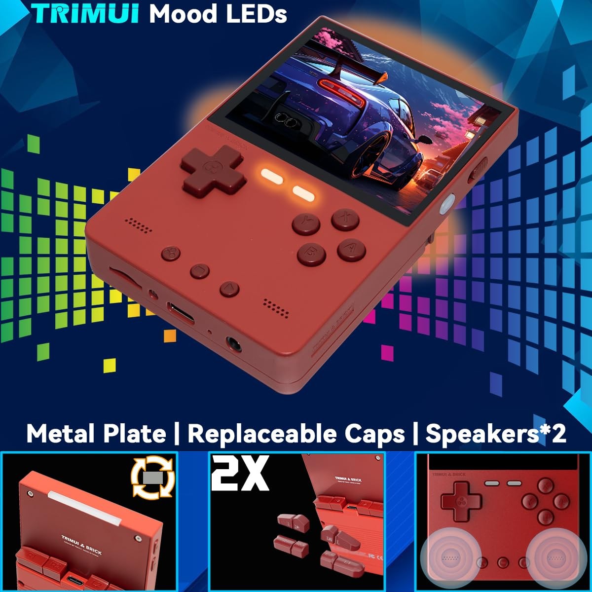 Trimui Brick Handheld Game Console 3.2-inch 1024 * 768 IPS Screen 3000mAh Tri…