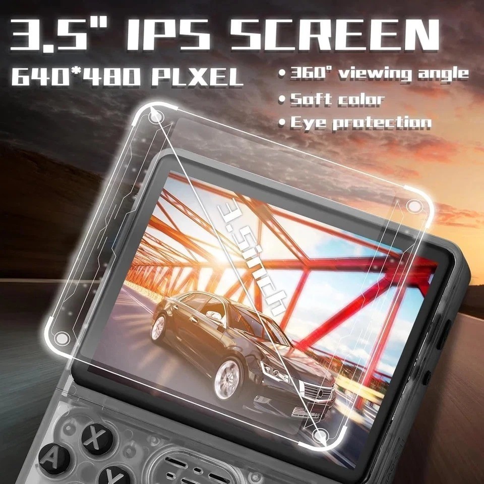 r36s retro handheld video game console 128gb console 20000 + games
